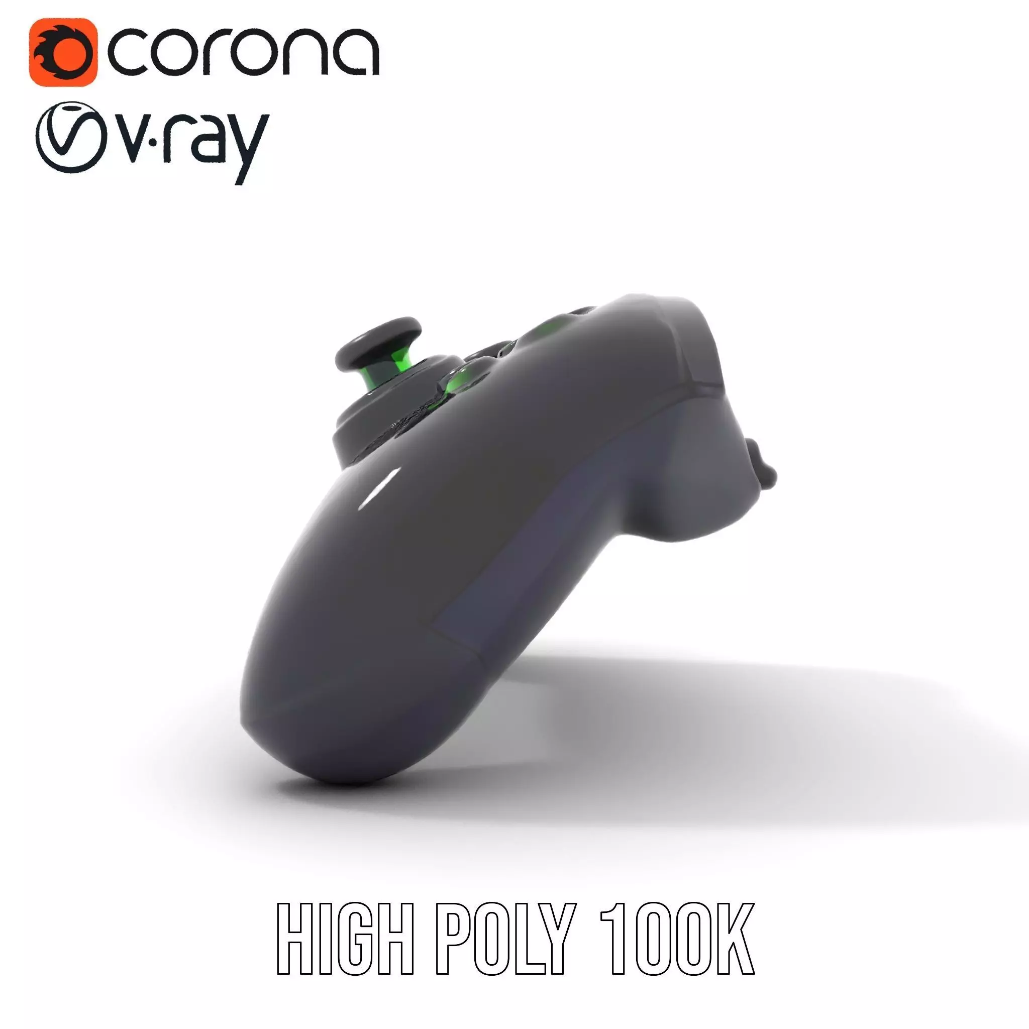 Black Gaming Controller model pack Low-poly 3D model_29