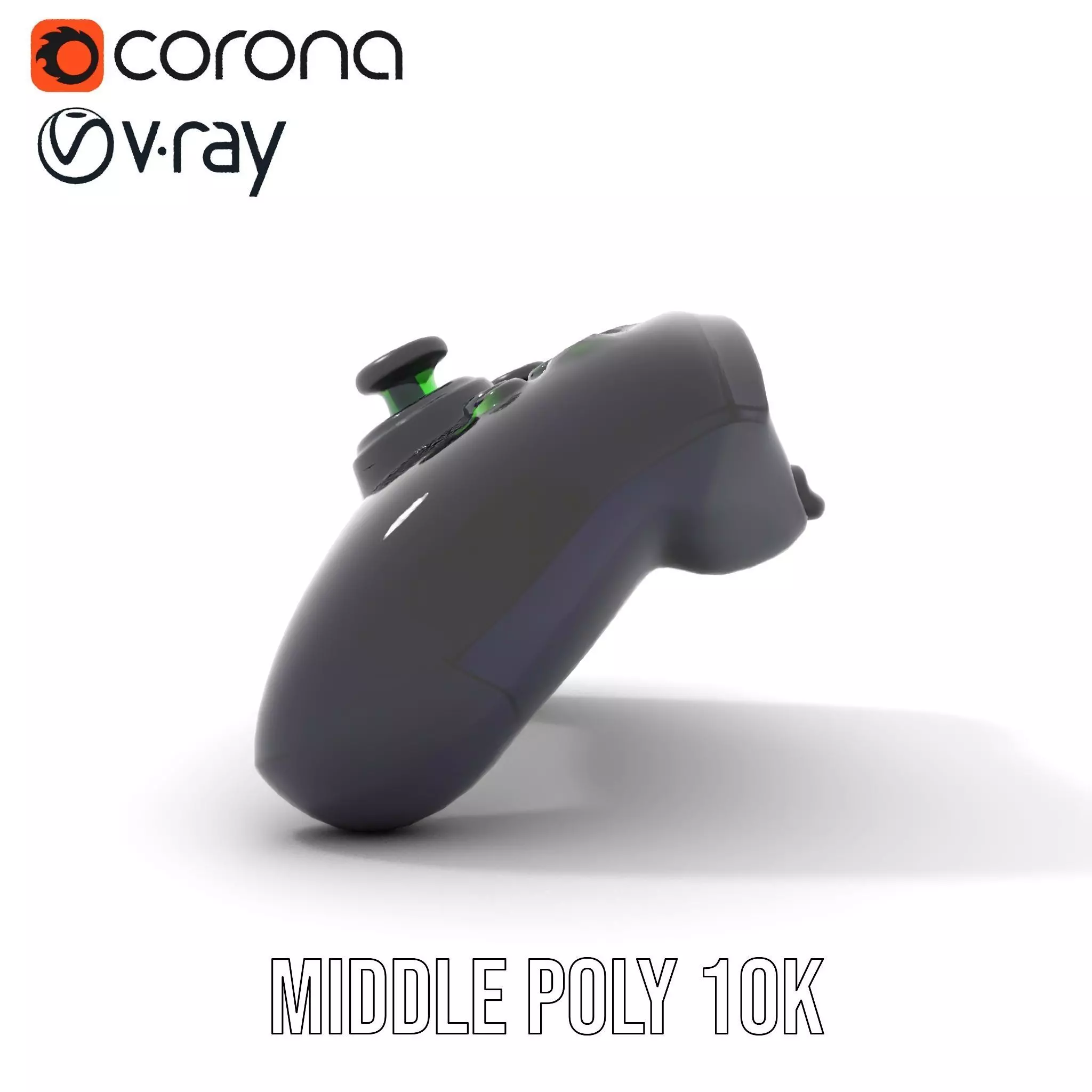 Black Gaming Controller model pack Low-poly 3D model_22