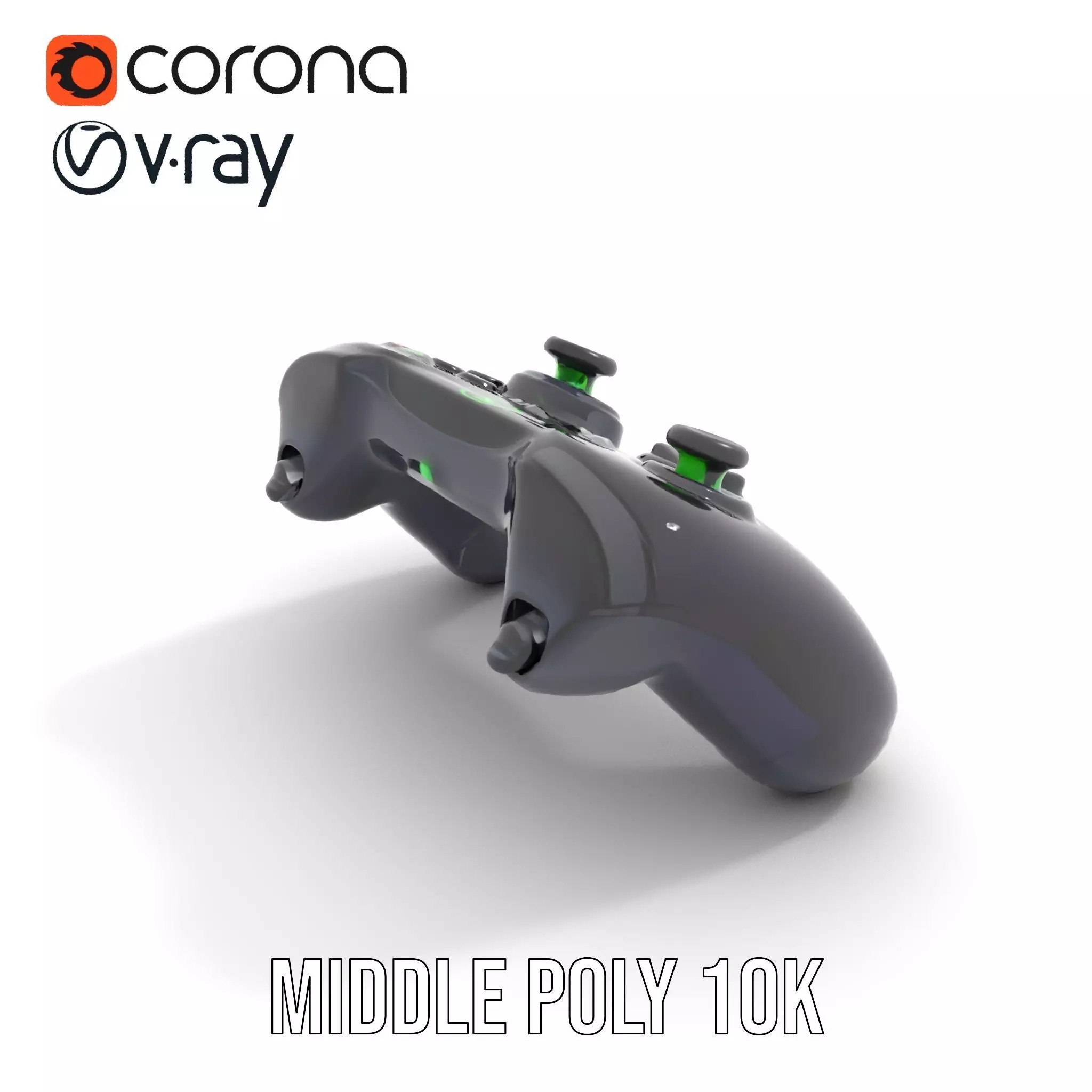 Black Gaming Controller model pack Low-poly 3D model_19