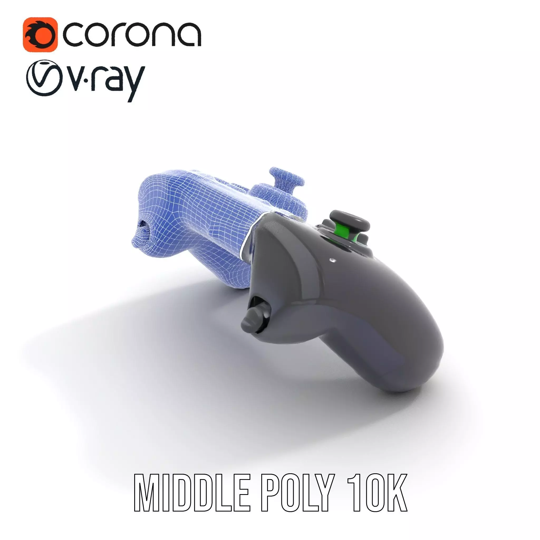 Black Gaming Controller model pack Low-poly 3D model_13