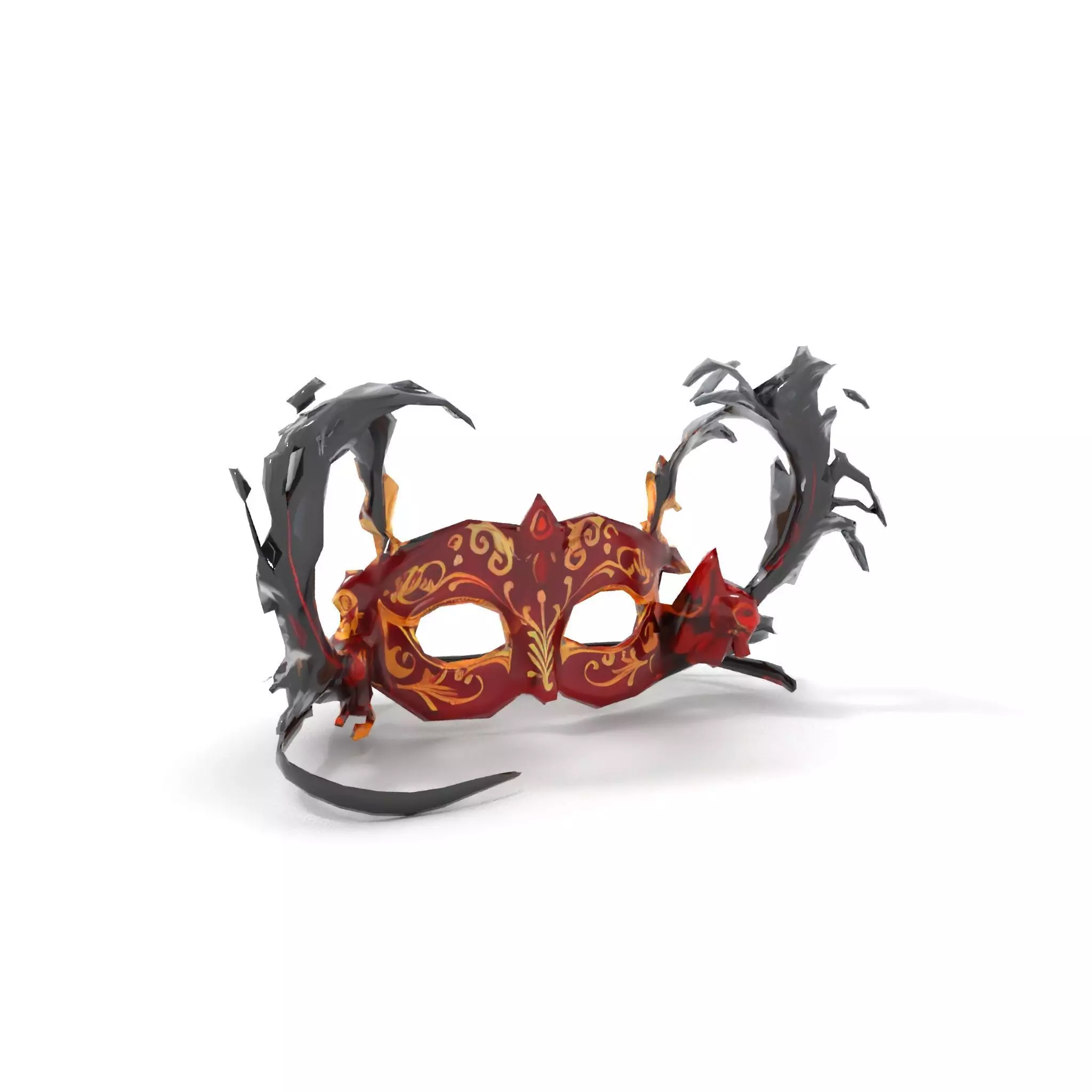 Elegant Venetian Mask model pack Low-poly 3D model_7