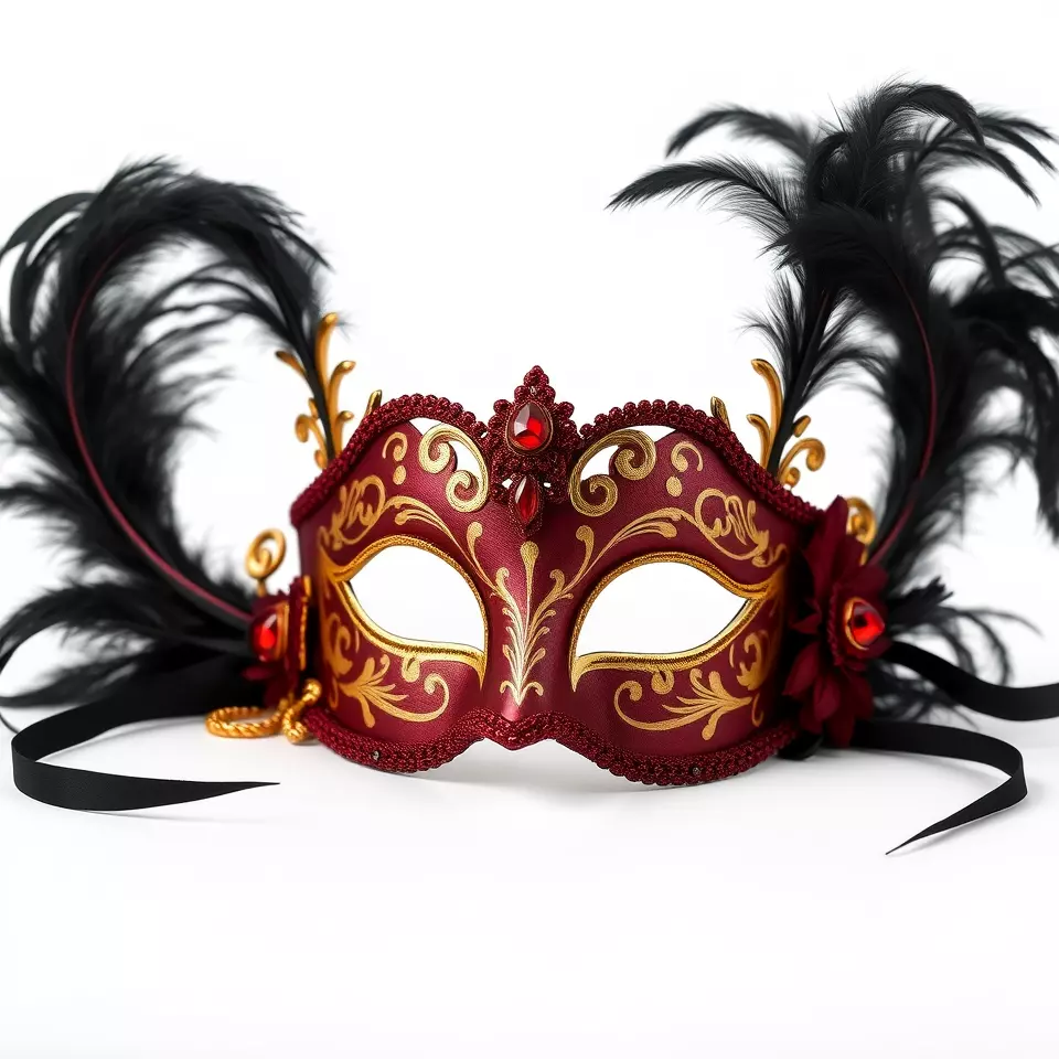 Elegant Venetian Mask model pack Low-poly 3D model_2