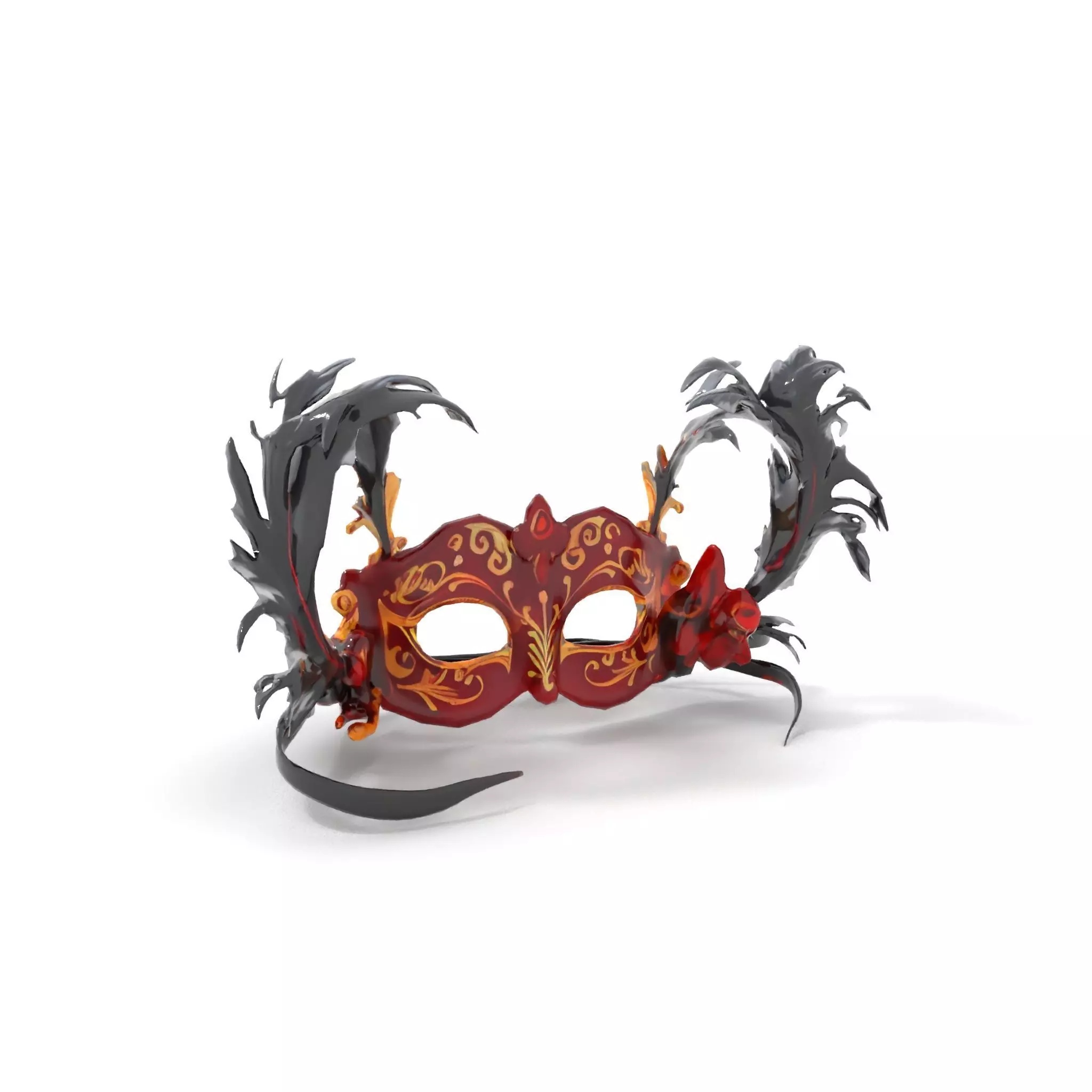 Elegant Venetian Mask model pack Low-poly 3D model_6