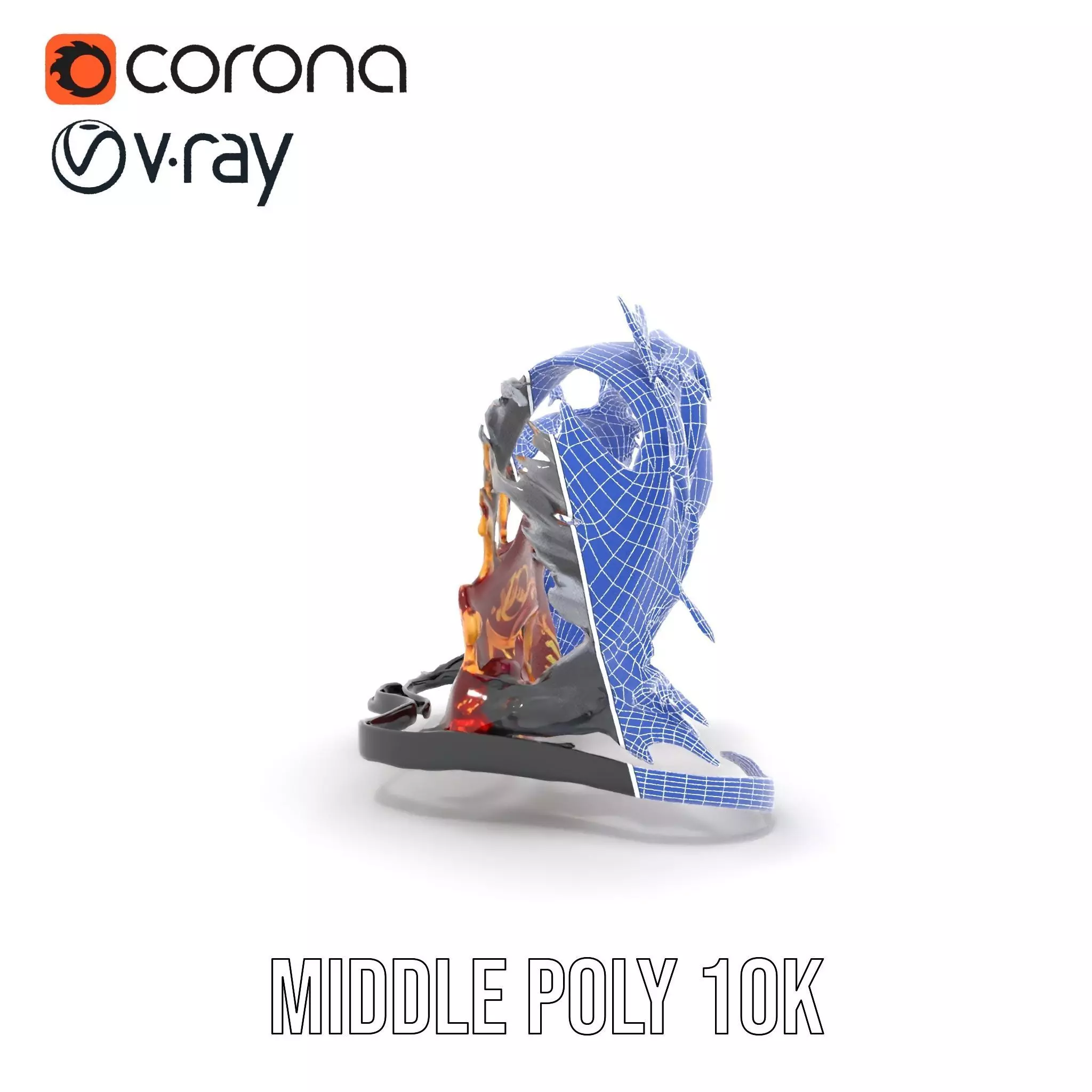 Elegant Venetian Mask model pack Low-poly 3D model_21