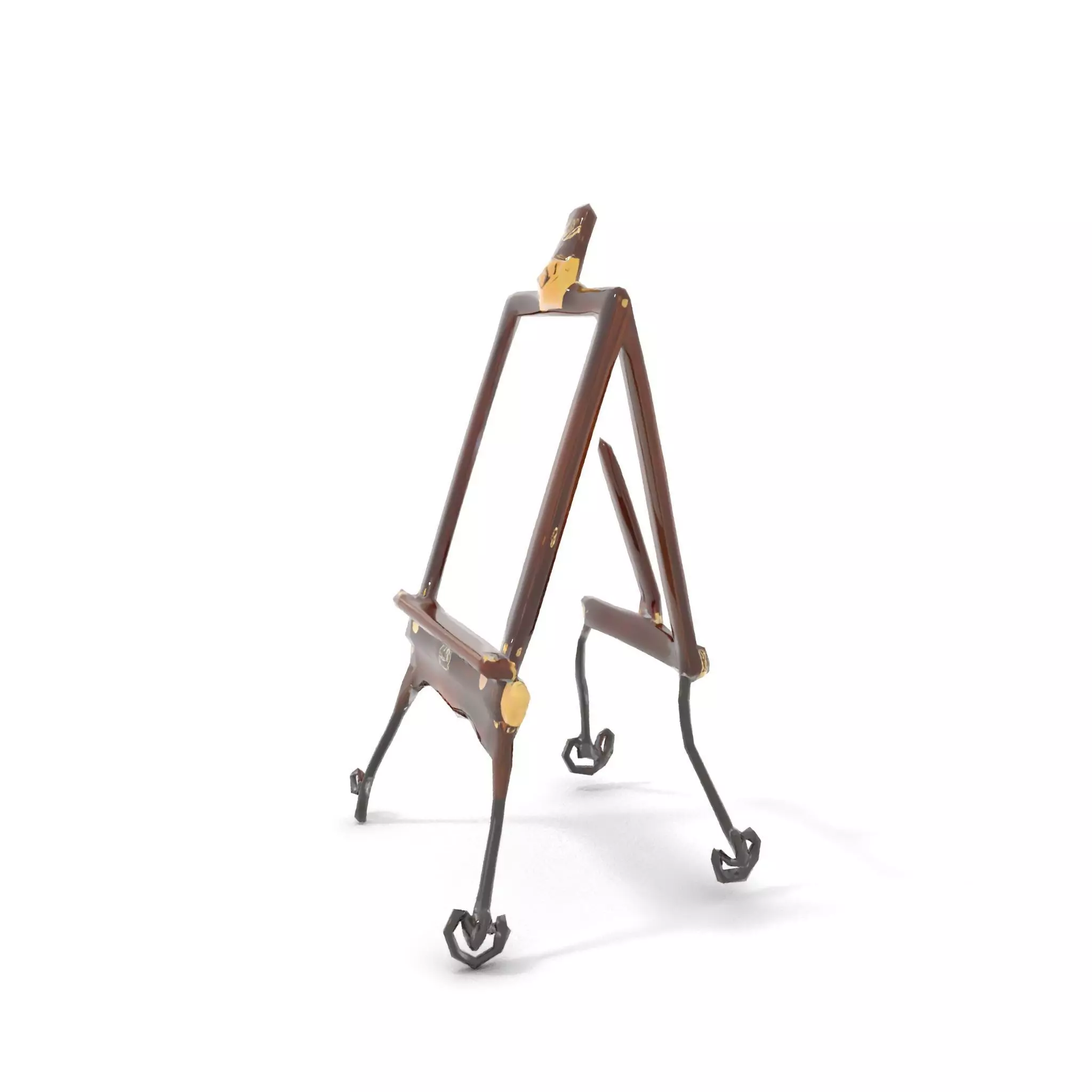 Vintage Wooden Easel model pack Low-poly 3D model_9