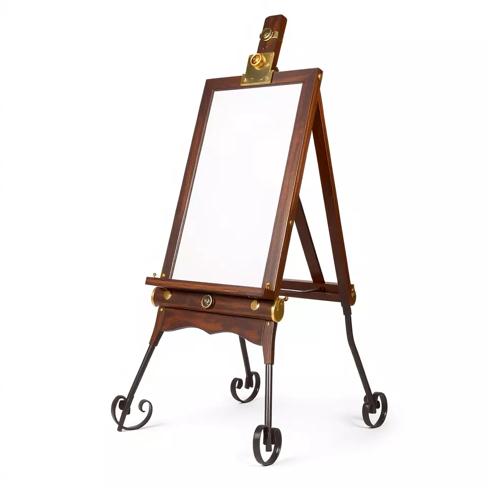 Vintage Wooden Easel model pack Low-poly 3D model_2