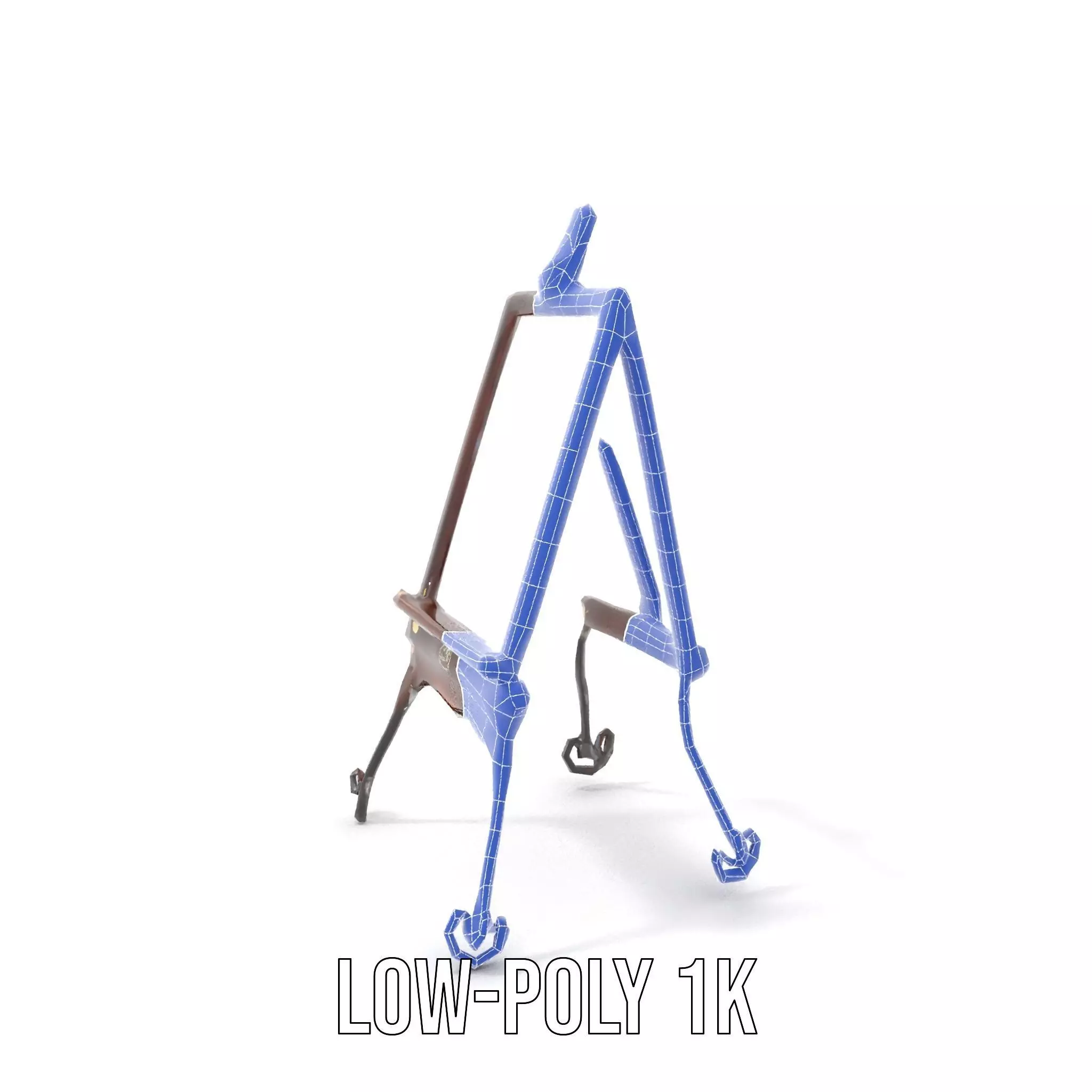 Vintage Wooden Easel model pack Low-poly 3D model_22