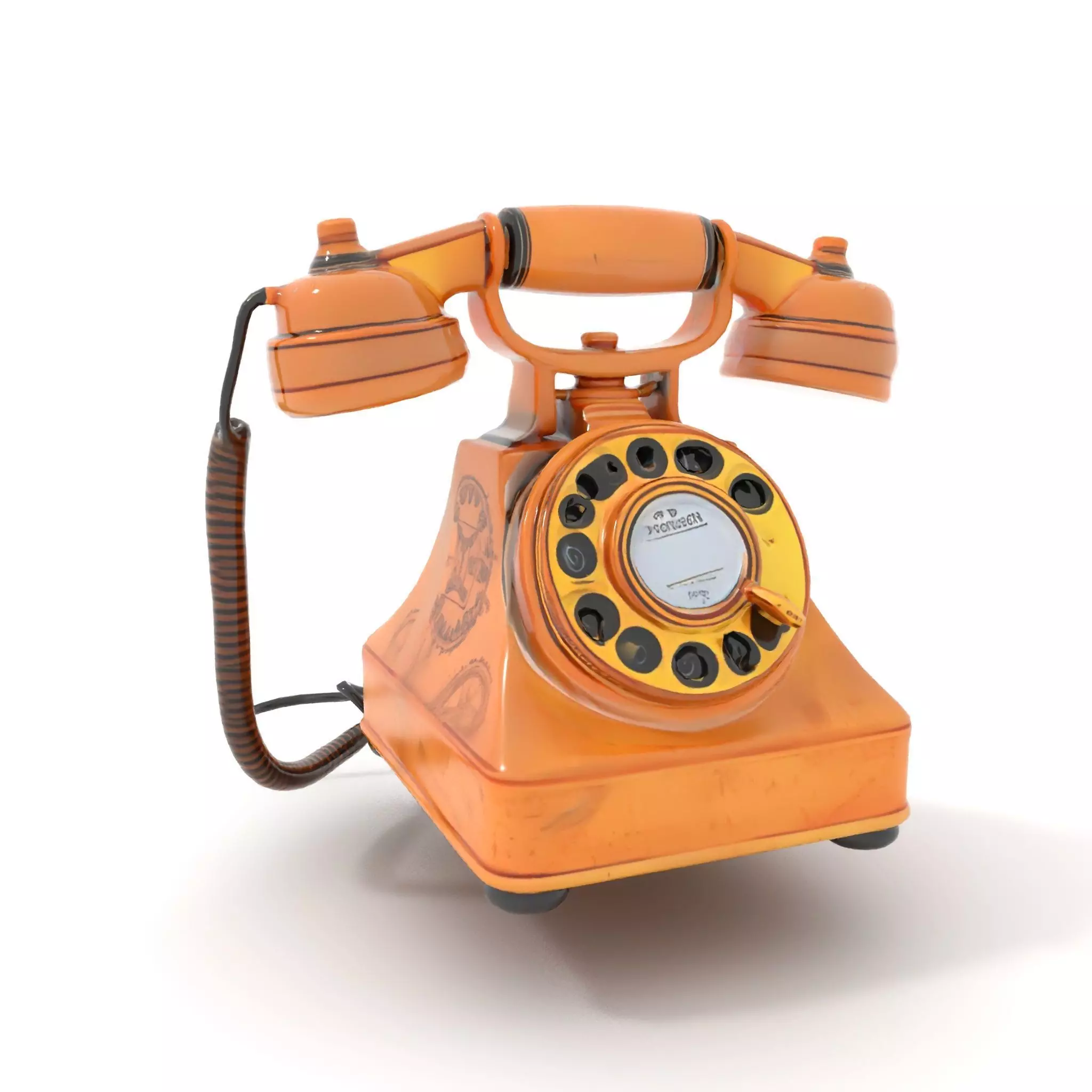 Vintage Copper Phone model pack Low-poly 3D model_21