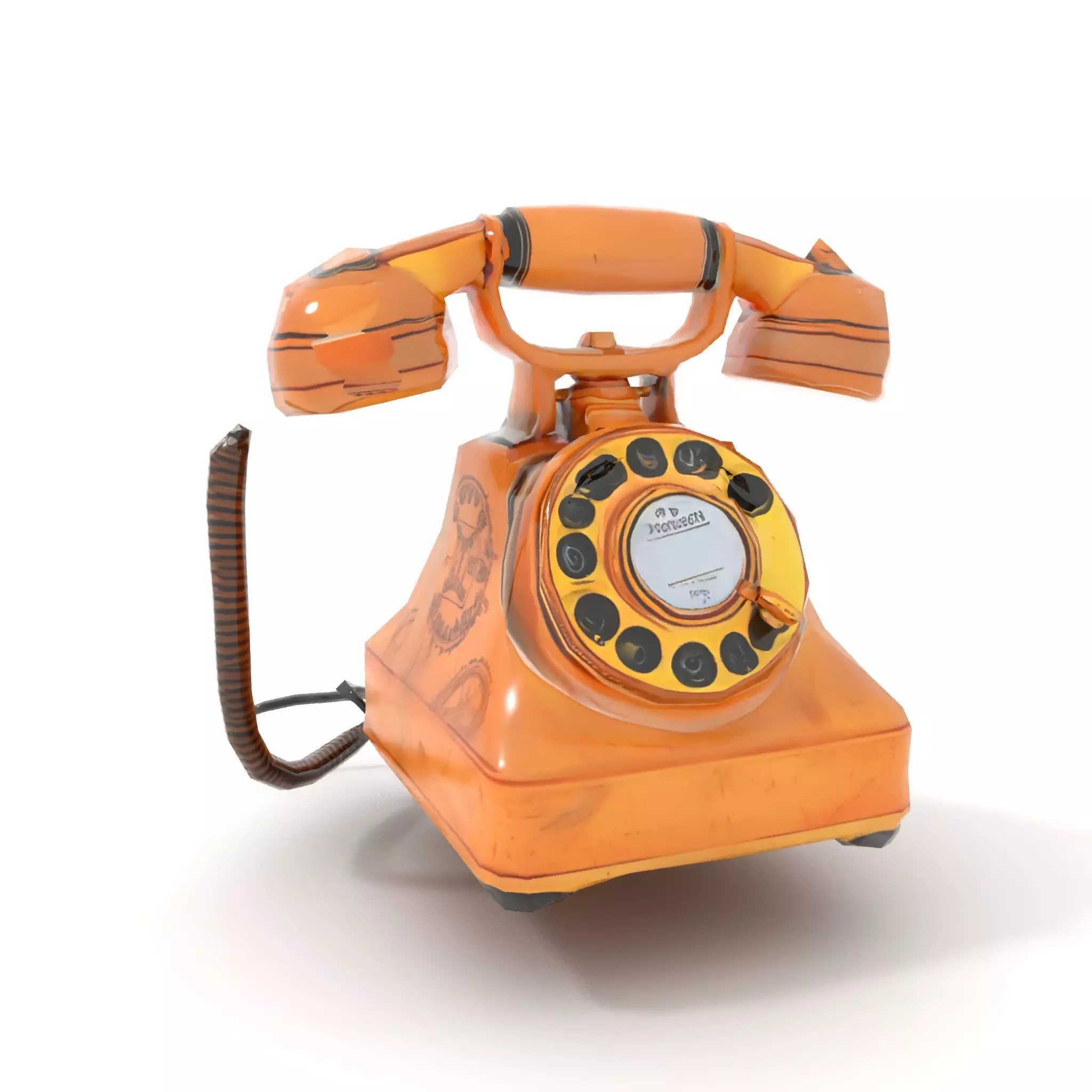 Vintage Copper Phone model pack Low-poly 3D model_12
