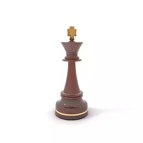 Mahogany King Chess Piece model pack Low-poly 3D model