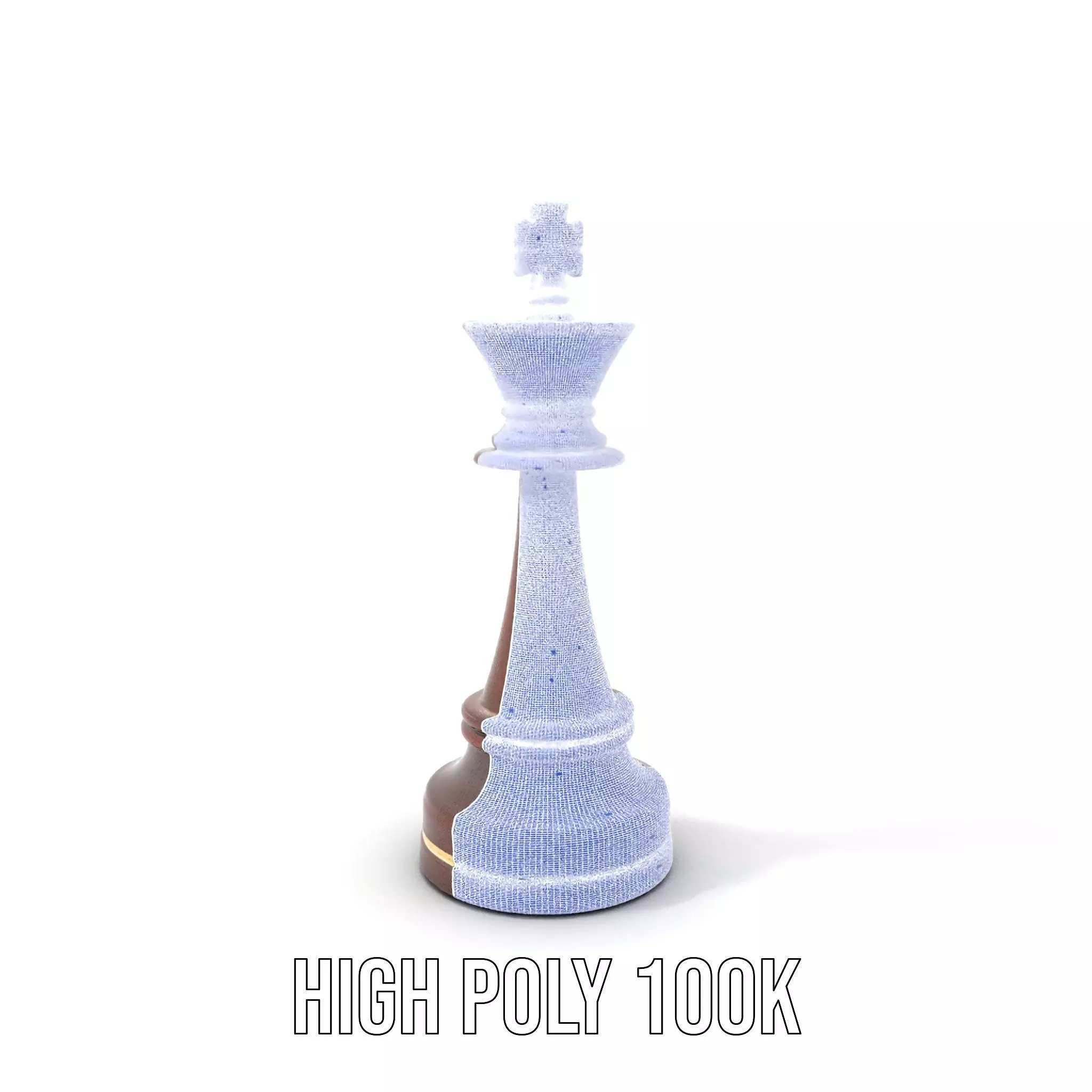 Mahogany King Chess Piece model pack Low-poly 3D model_4