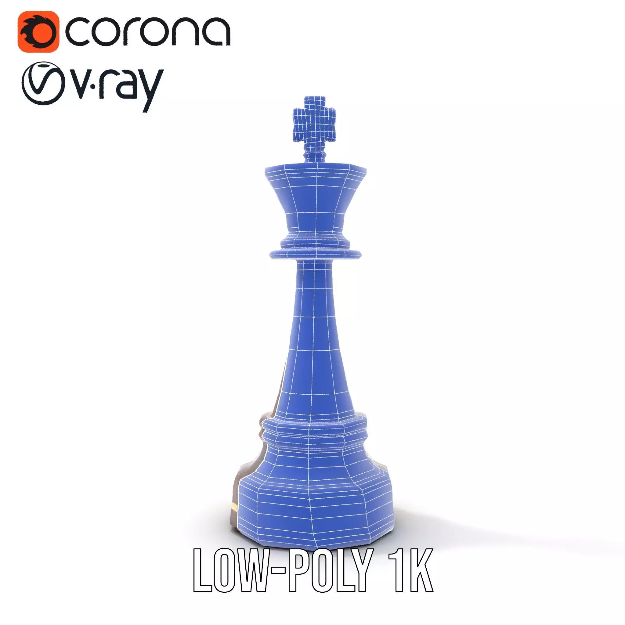 Mahogany King Chess Piece model pack Low-poly 3D model_21