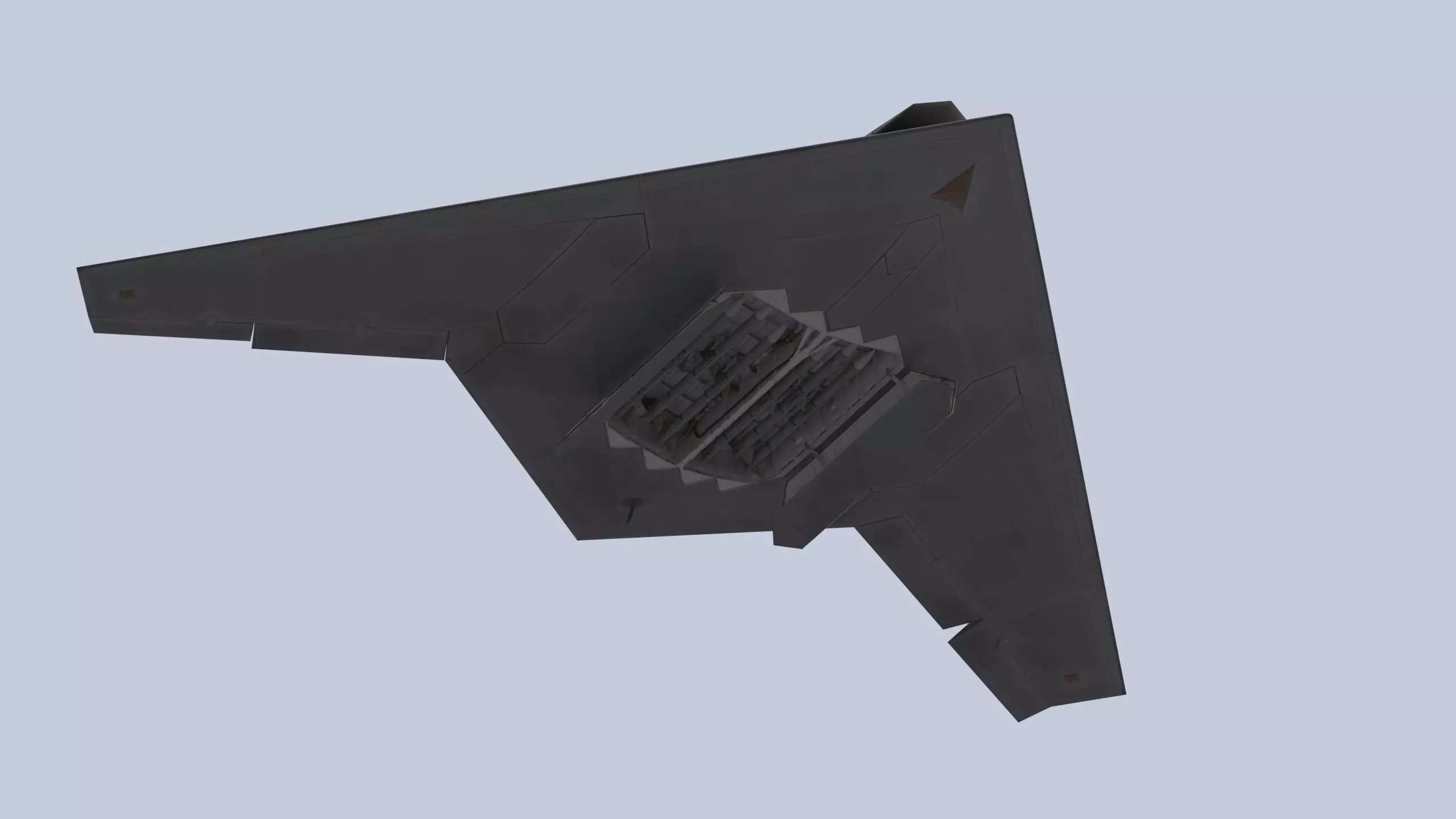 Stealth Drone Advanced Military UAV Low-poly 3D model_22