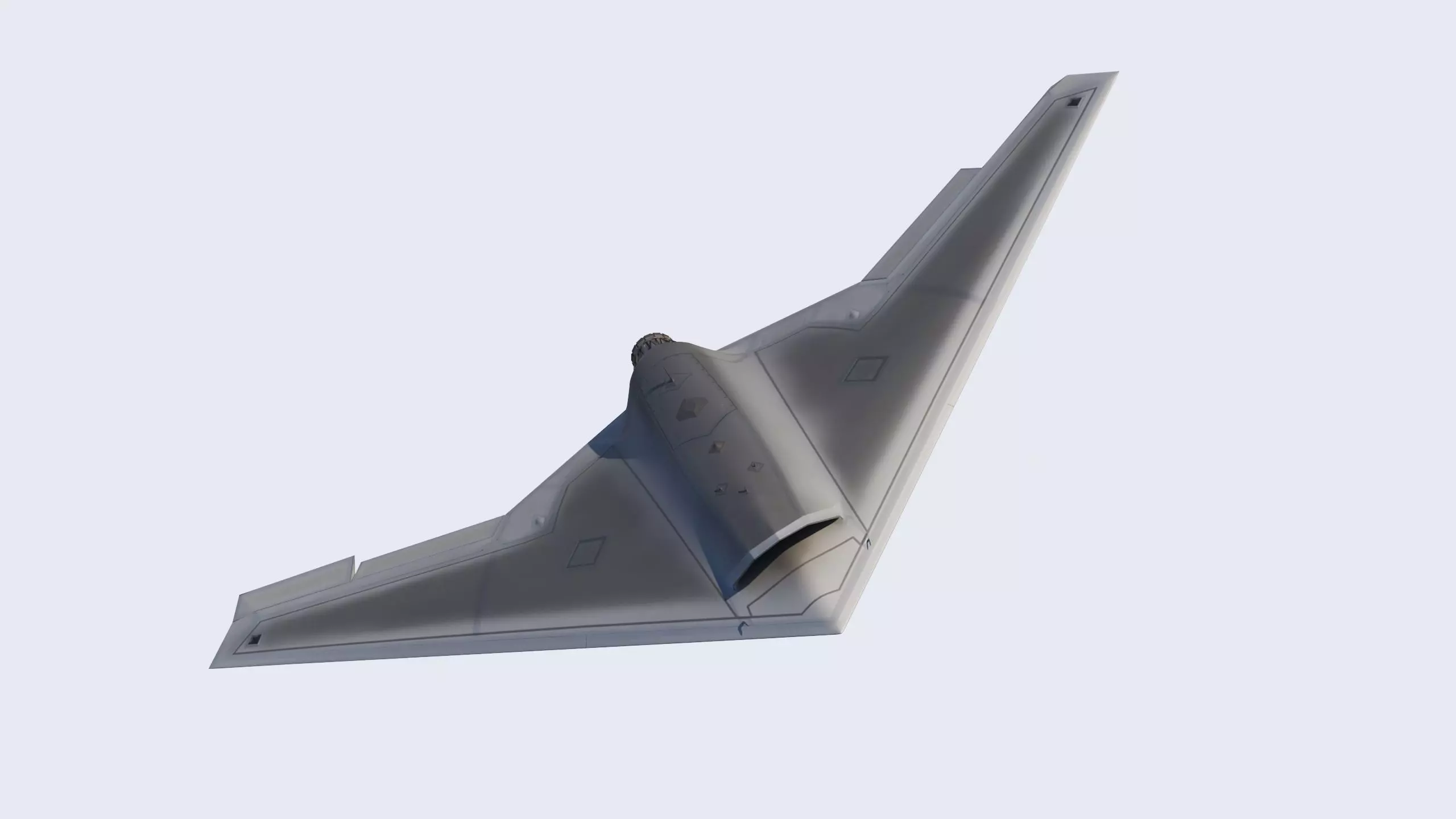 Stealth Drone Advanced Military UAV Low-poly 3D model_10