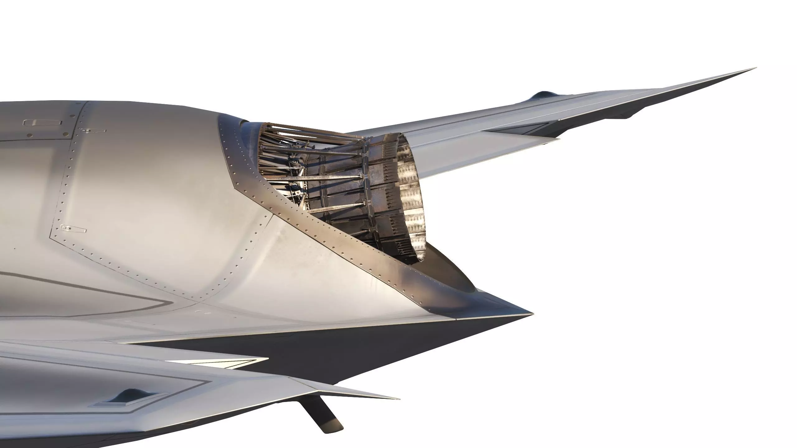 Stealth Drone Advanced Military UAV Low-poly 3D model_14