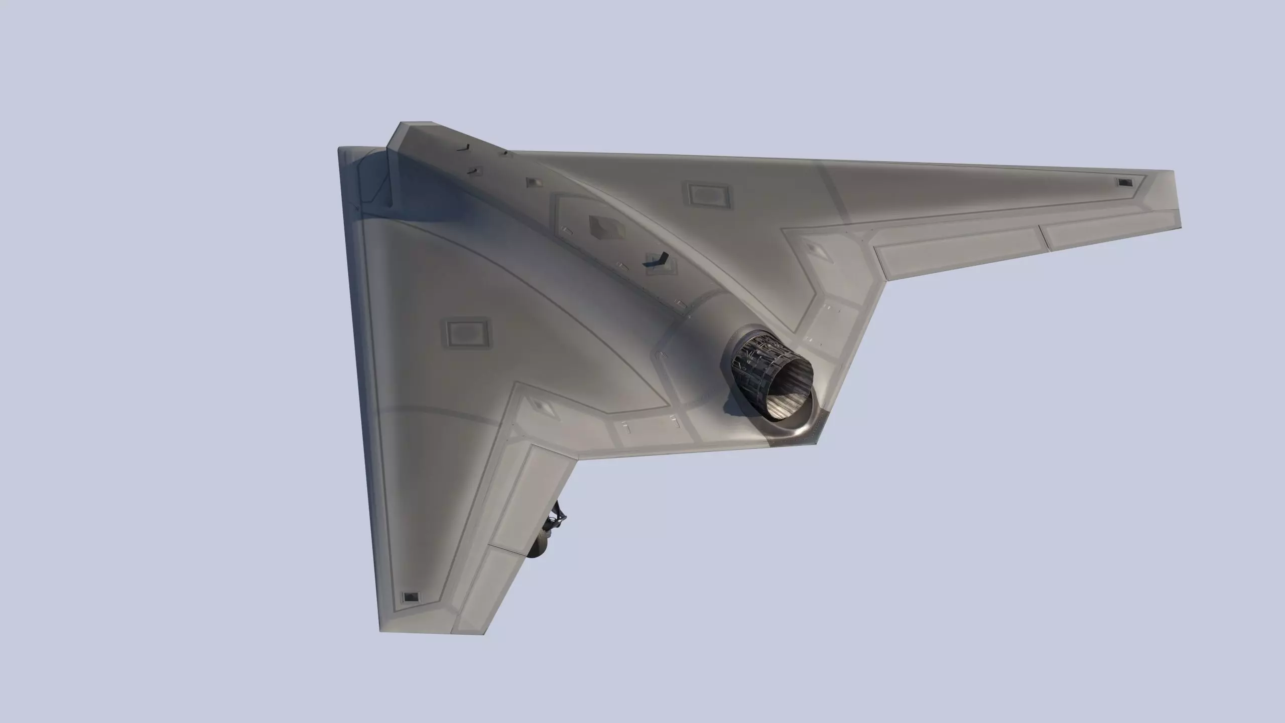 Stealth Drone Advanced Military UAV Low-poly 3D model_19