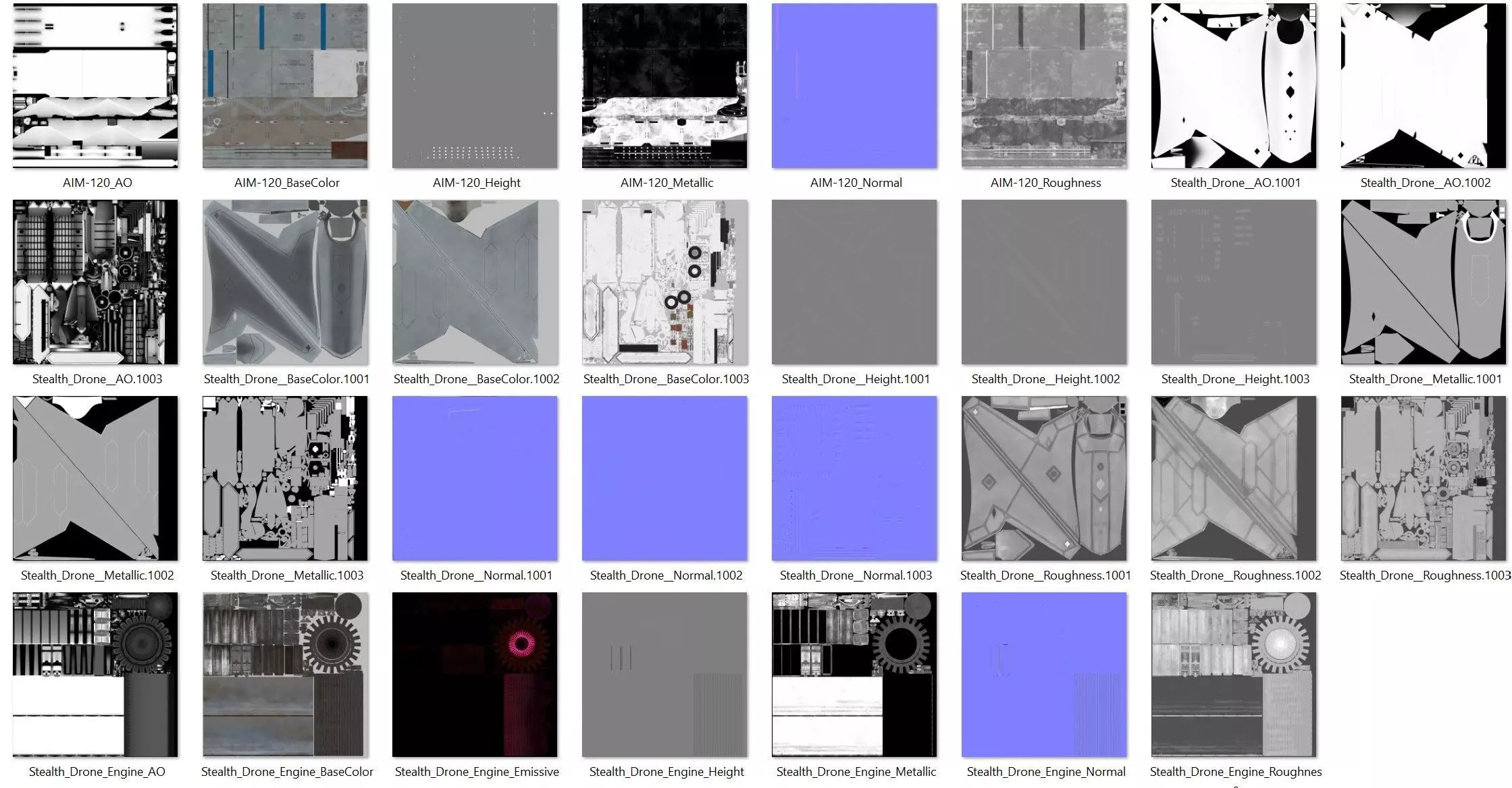 Stealth Drone Advanced Military UAV Low-poly 3D model_23