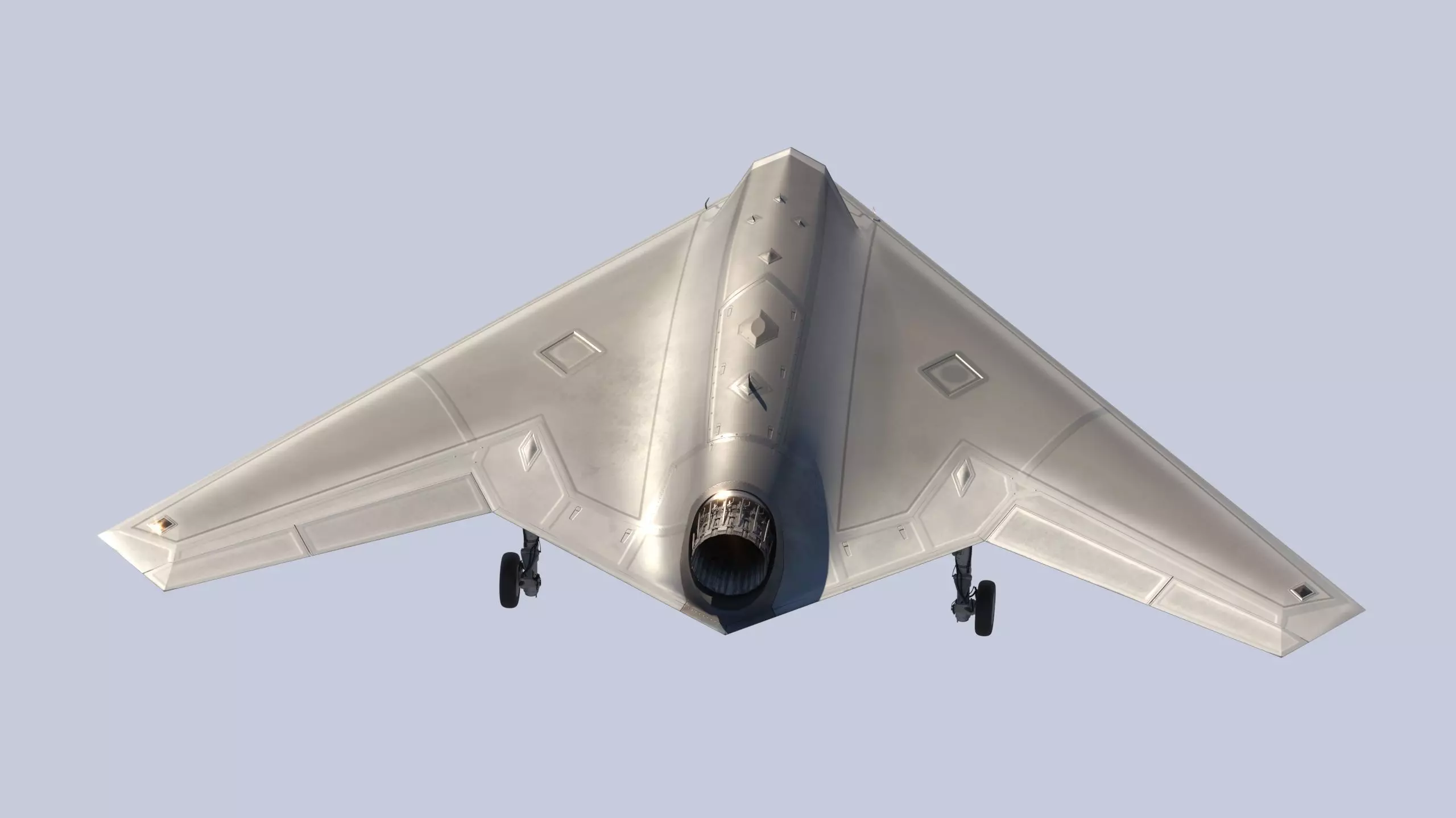 Stealth Drone Advanced Military UAV Low-poly 3D model_16