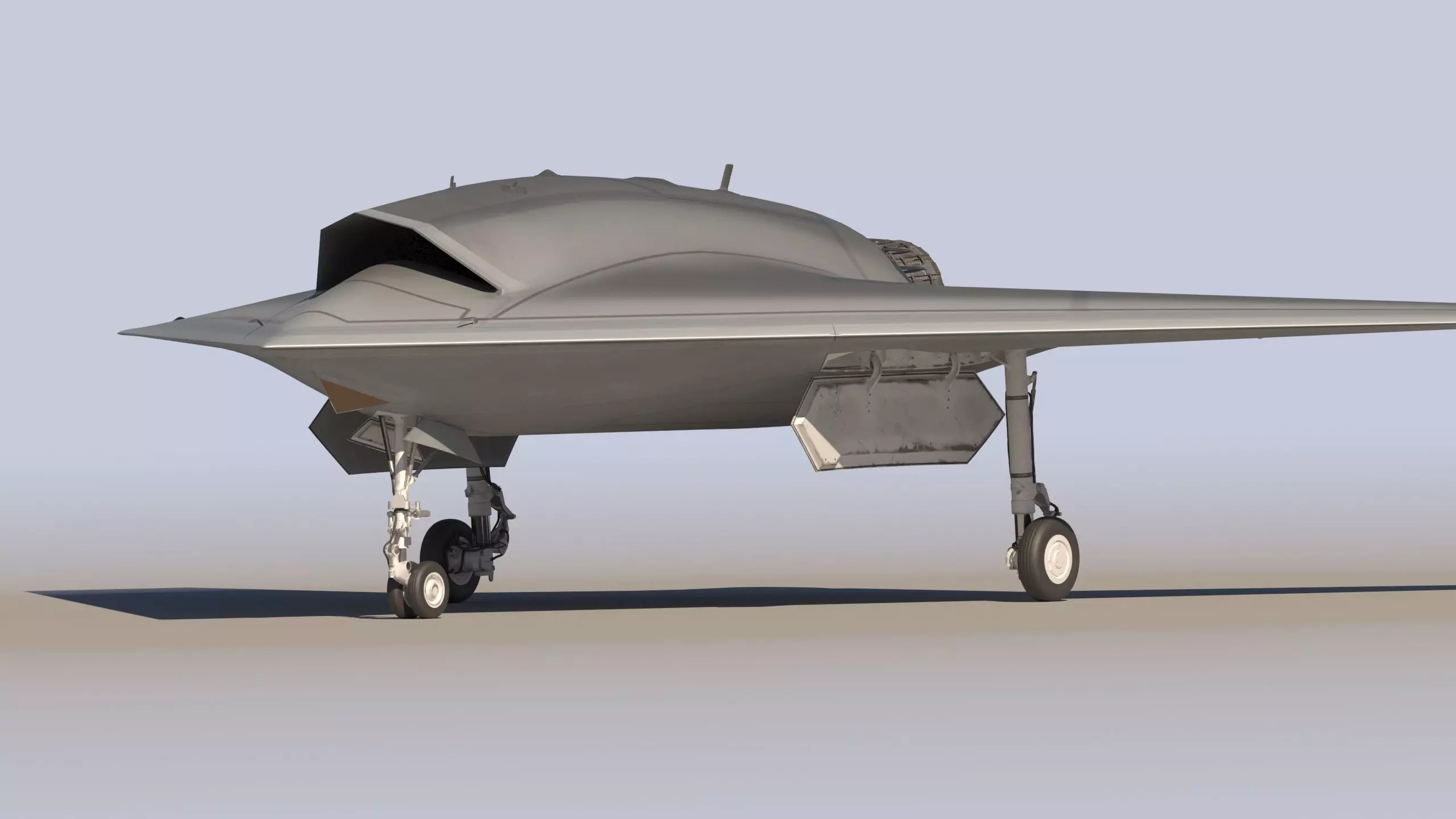 Stealth Drone Advanced Military UAV Low-poly 3D model_20