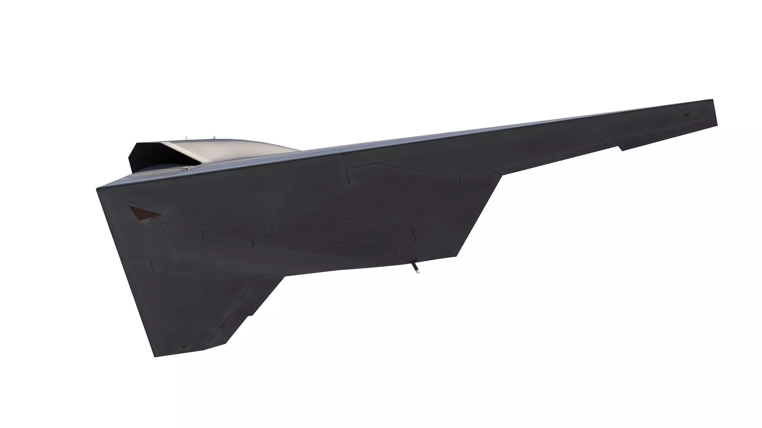 Stealth Drone Advanced Military UAV Low-poly 3D model_15