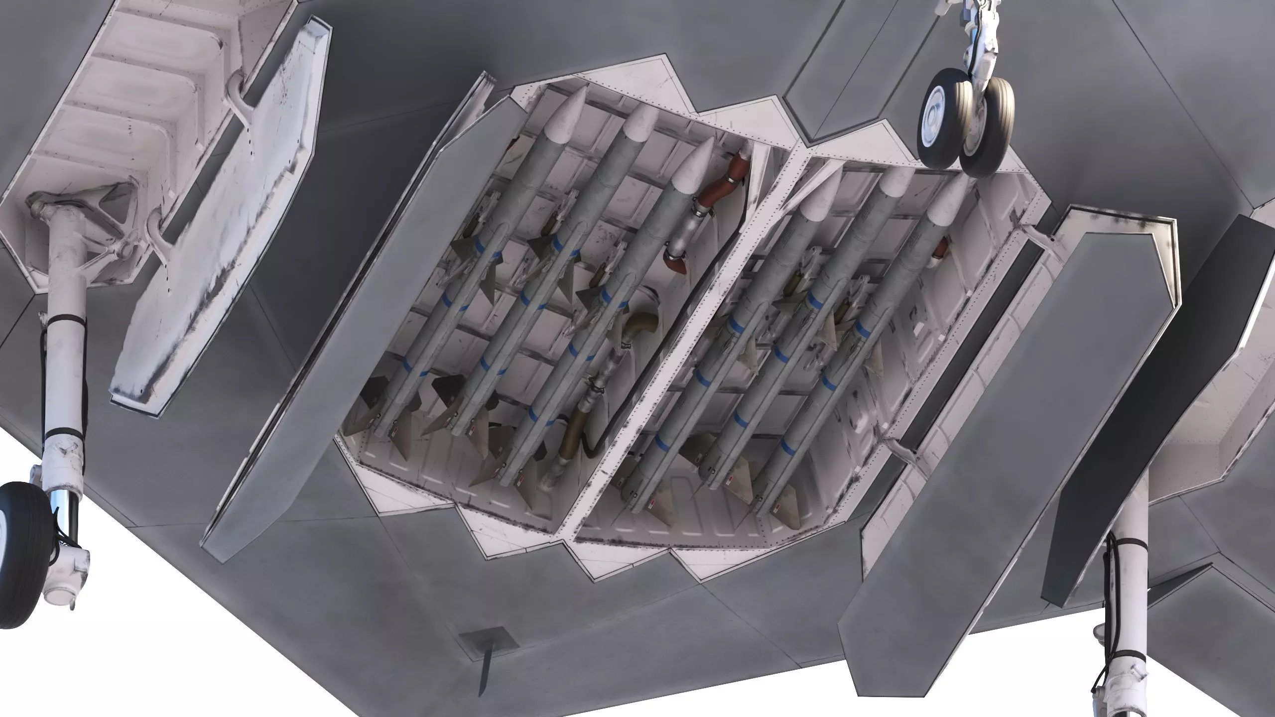 Stealth Drone Advanced Military UAV Low-poly 3D model_7