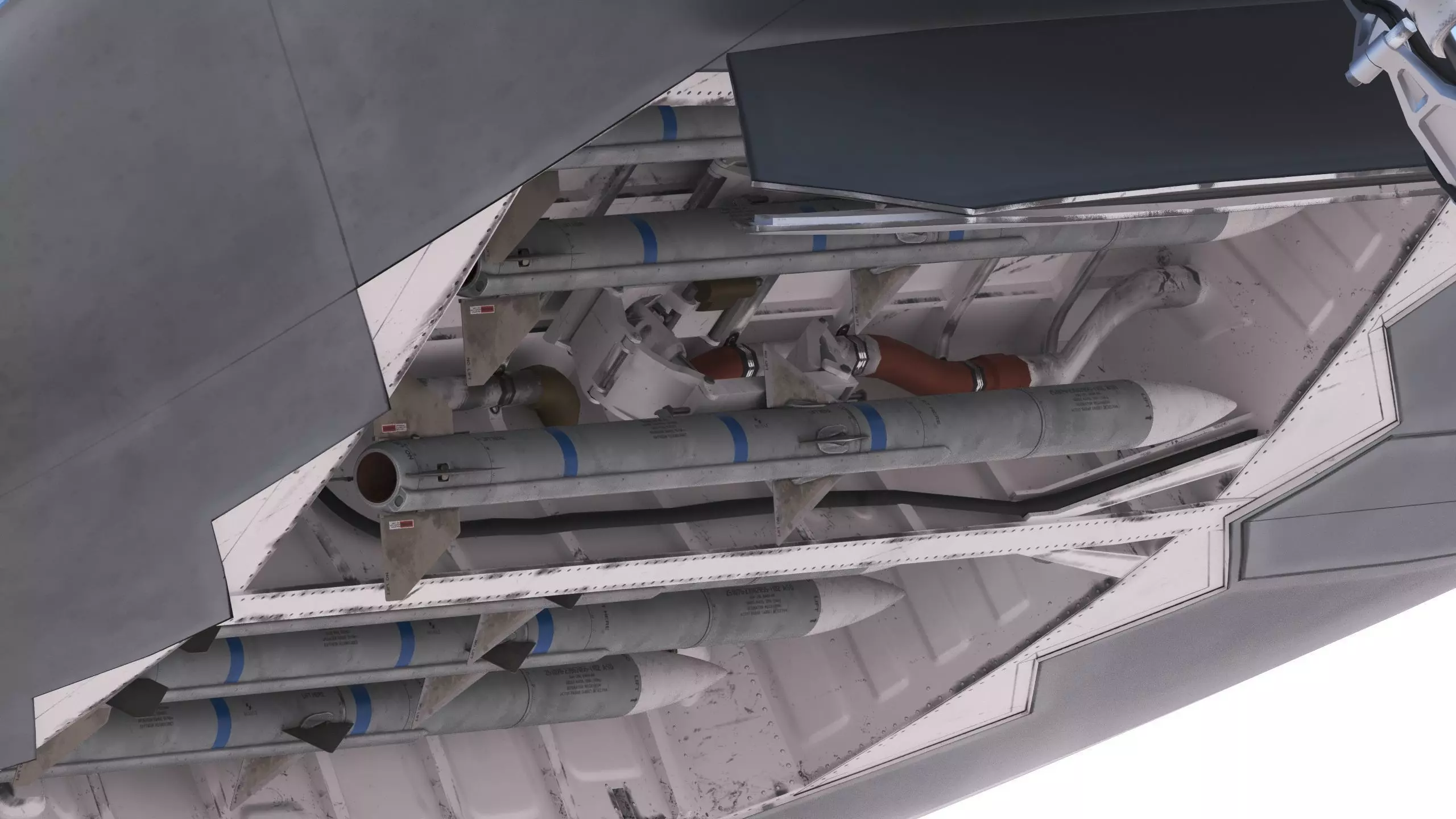 Stealth Drone Advanced Military UAV Low-poly 3D model_9