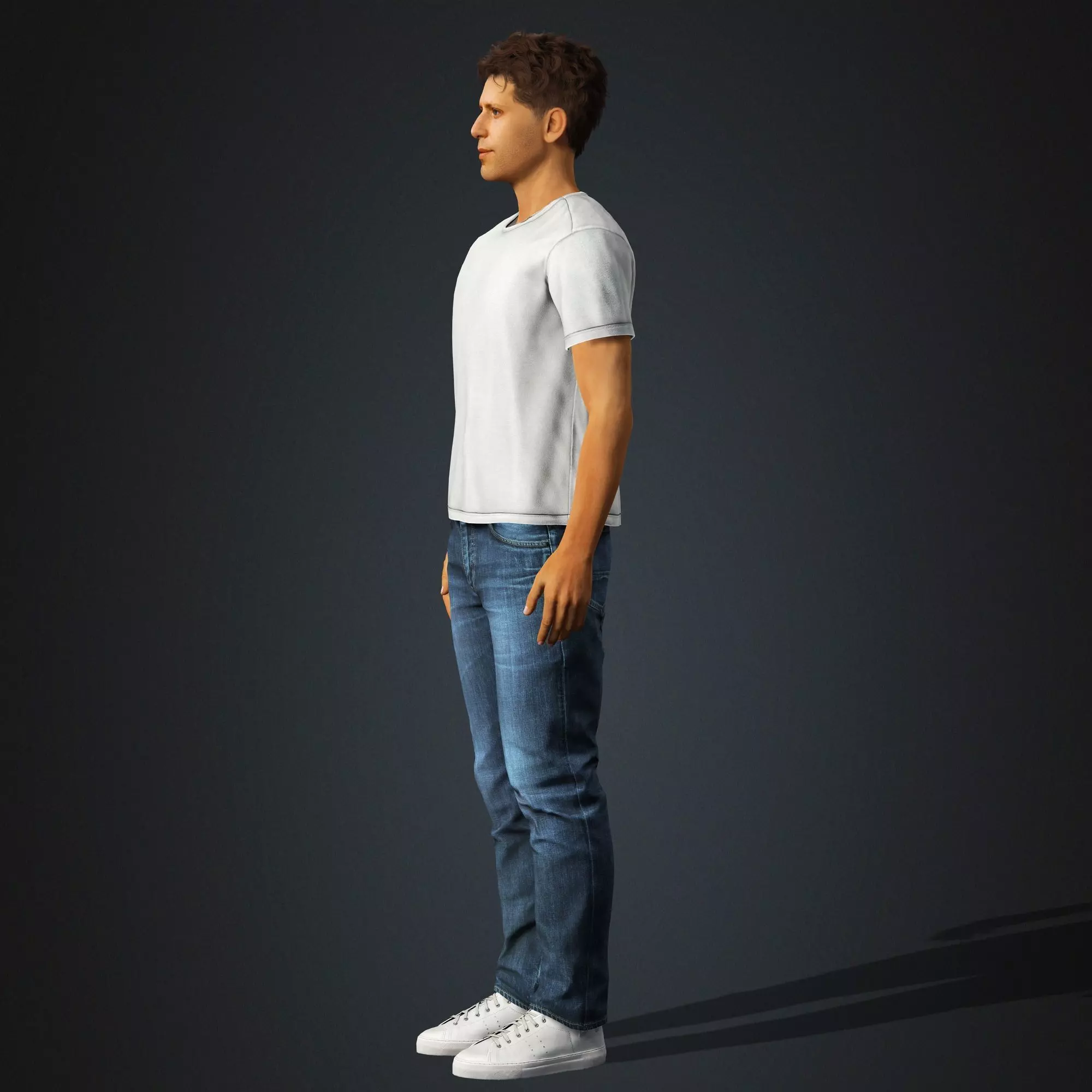 Sam Altman Character Low-poly 3D model_8