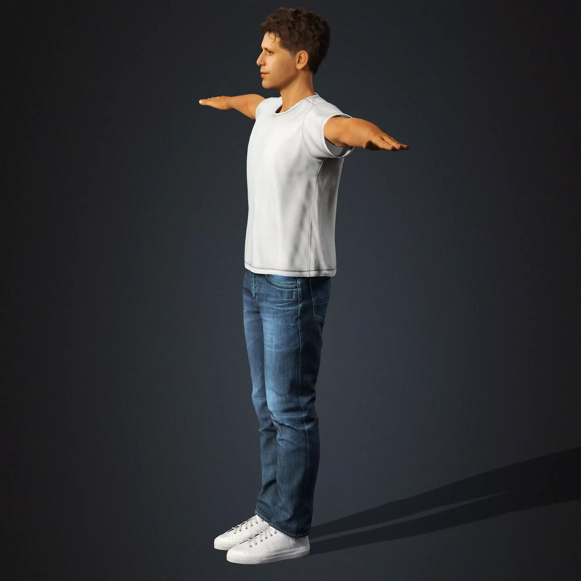 Sam Altman Character Low-poly 3D model_2