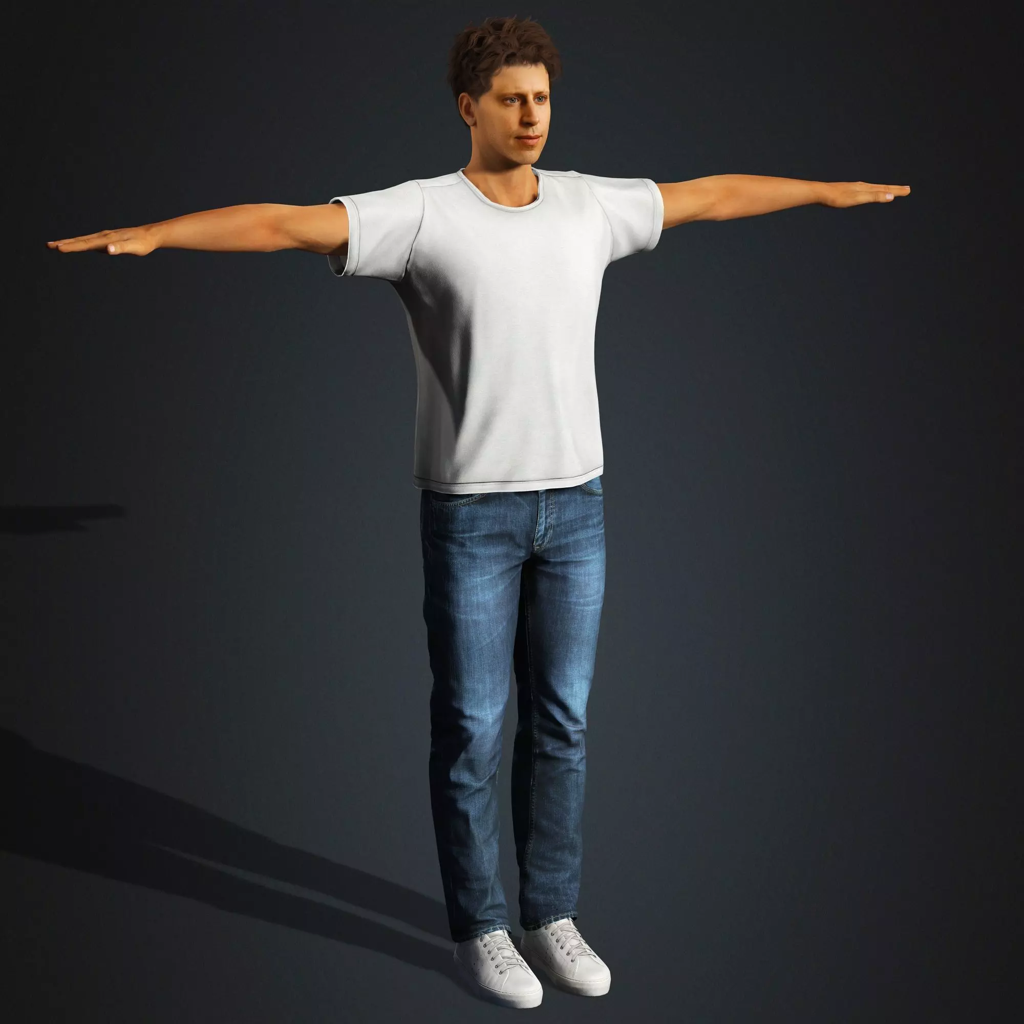 Sam Altman Character Low-poly 3D model_6
