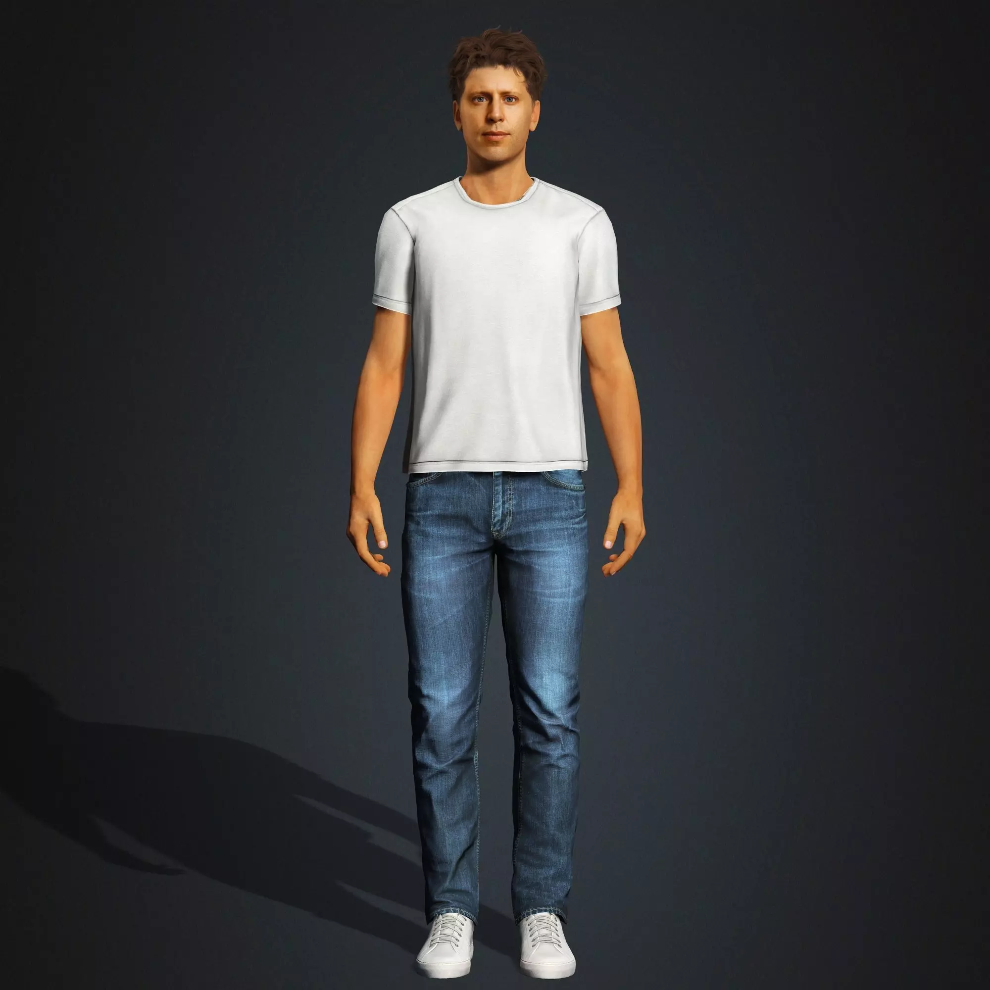 Sam Altman Character Low-poly 3D model_7