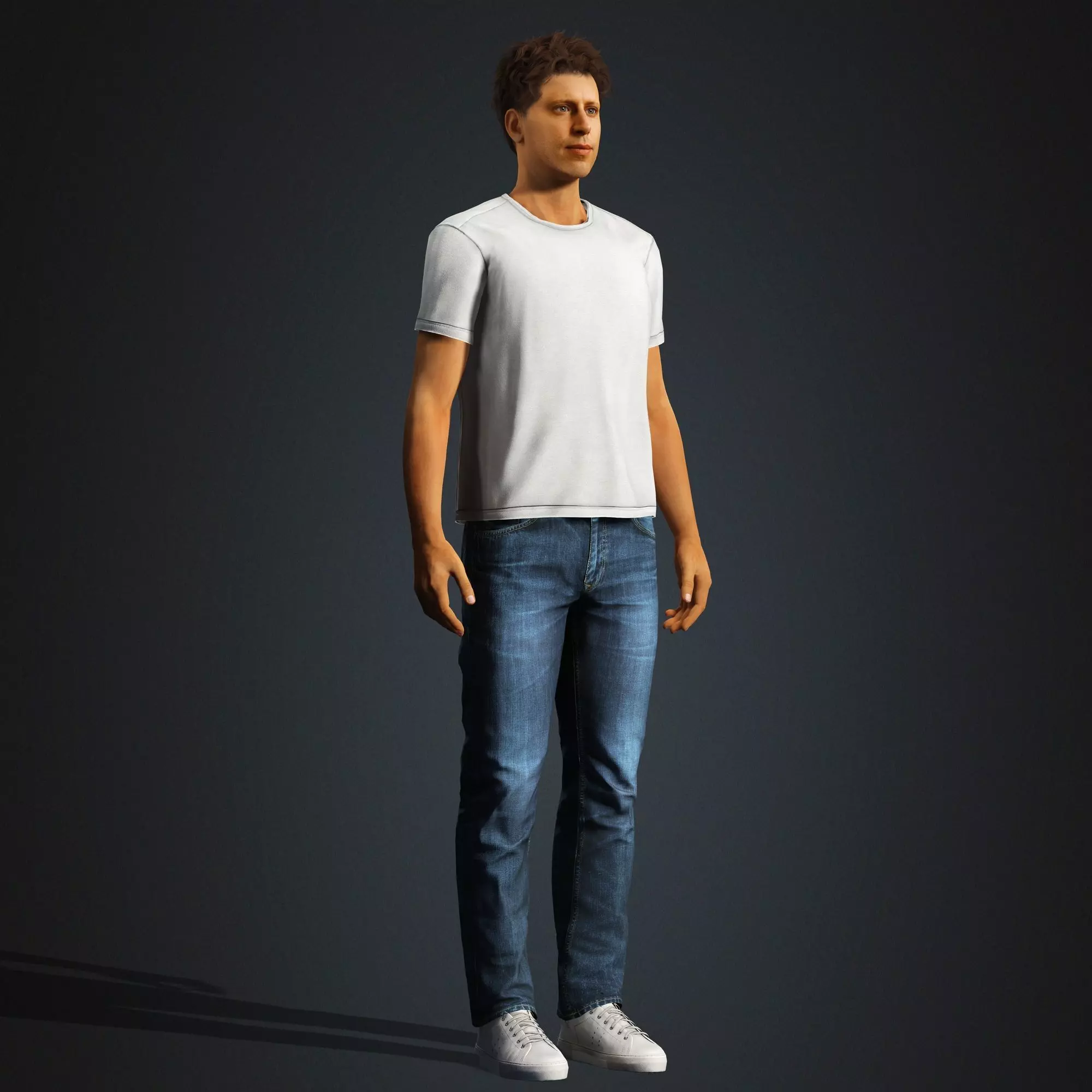 Sam Altman Character Low-poly 3D model_12