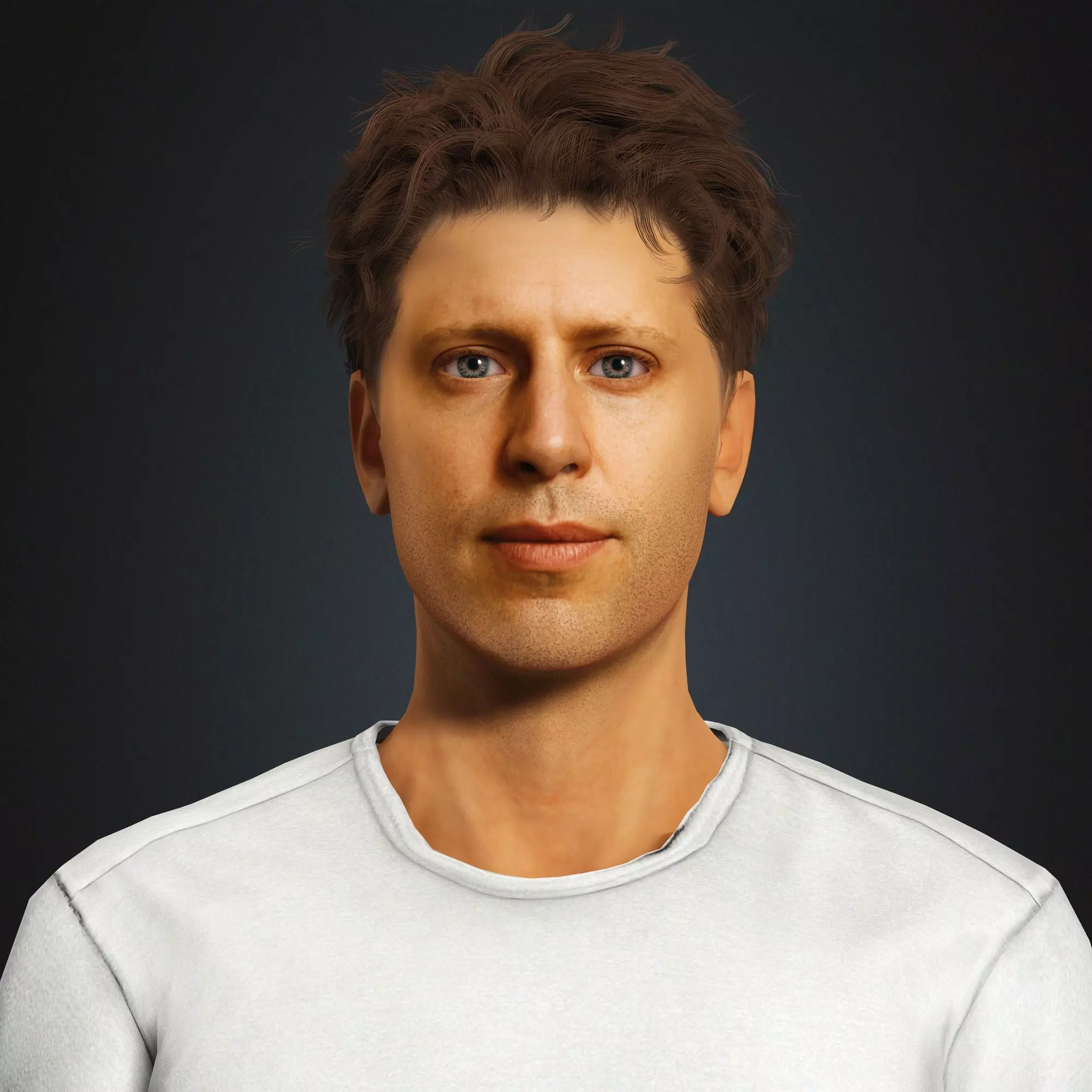 Sam Altman Character Low-poly 3D model_0