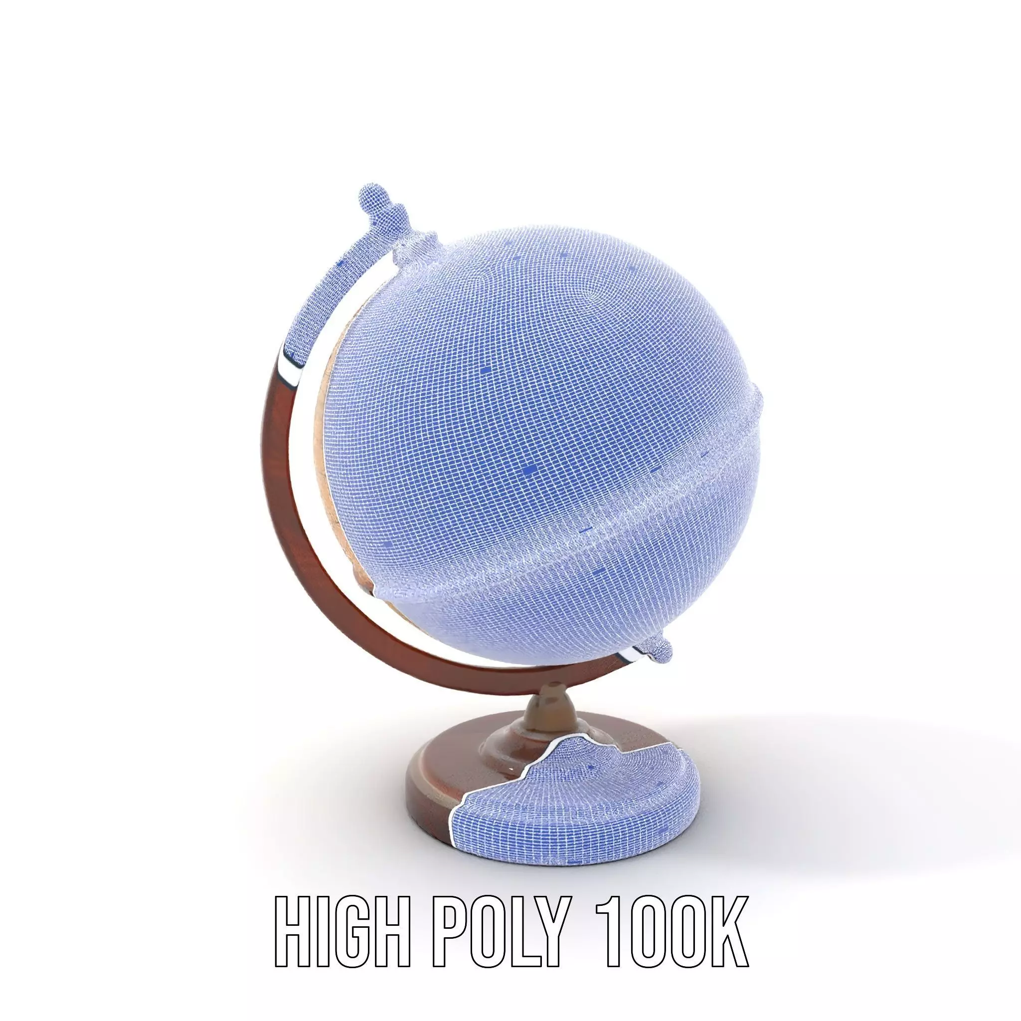 Vintage Globe Earth model pack Low-poly 3D model_4