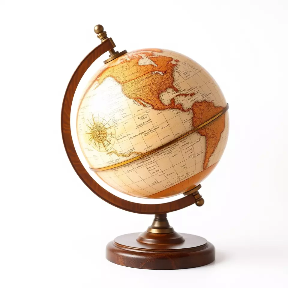 Vintage Globe Earth model pack Low-poly 3D model_2