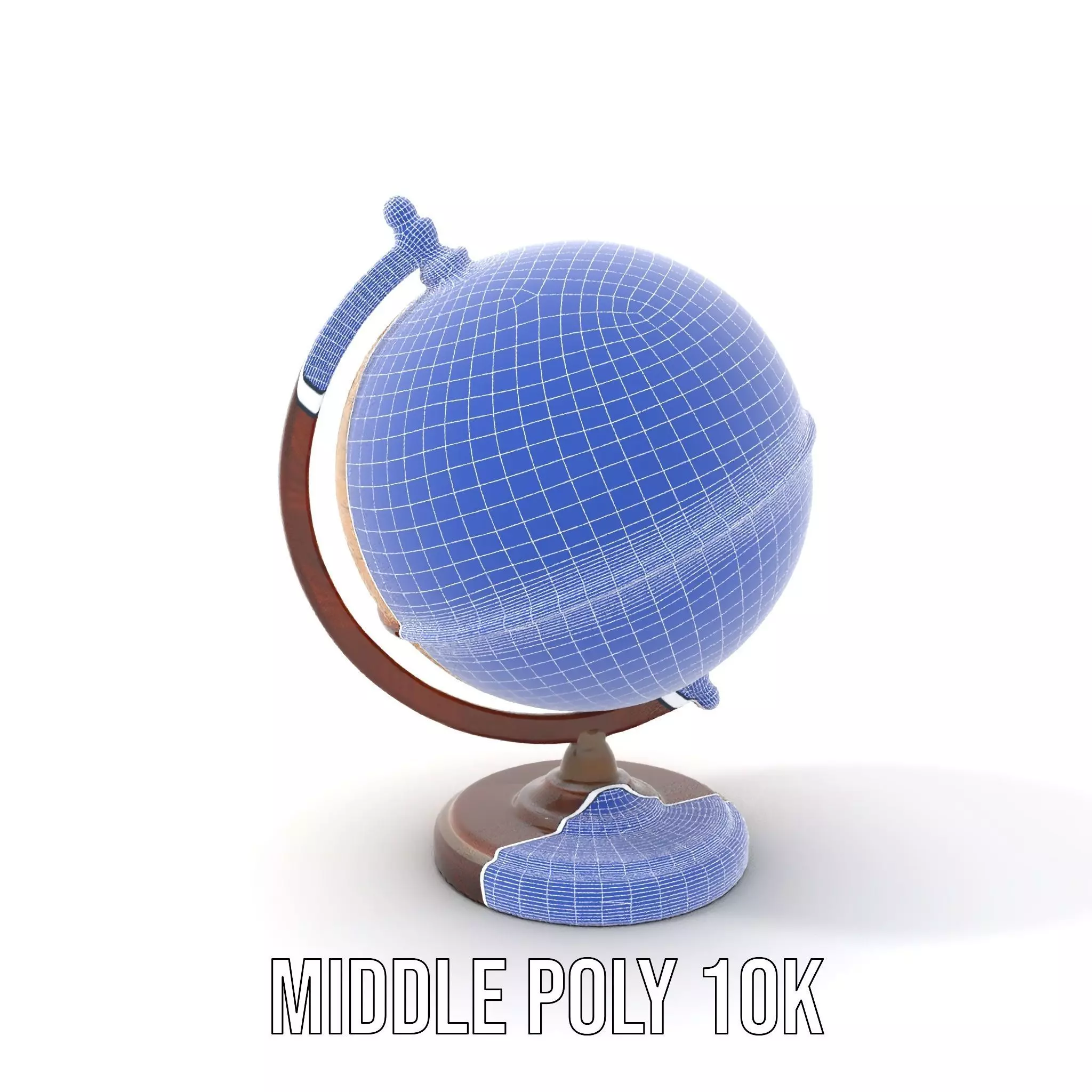Vintage Globe Earth model pack Low-poly 3D model_11
