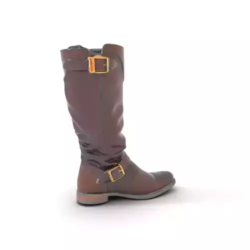 Elegant Brown Boot model pack Low-poly 3D model