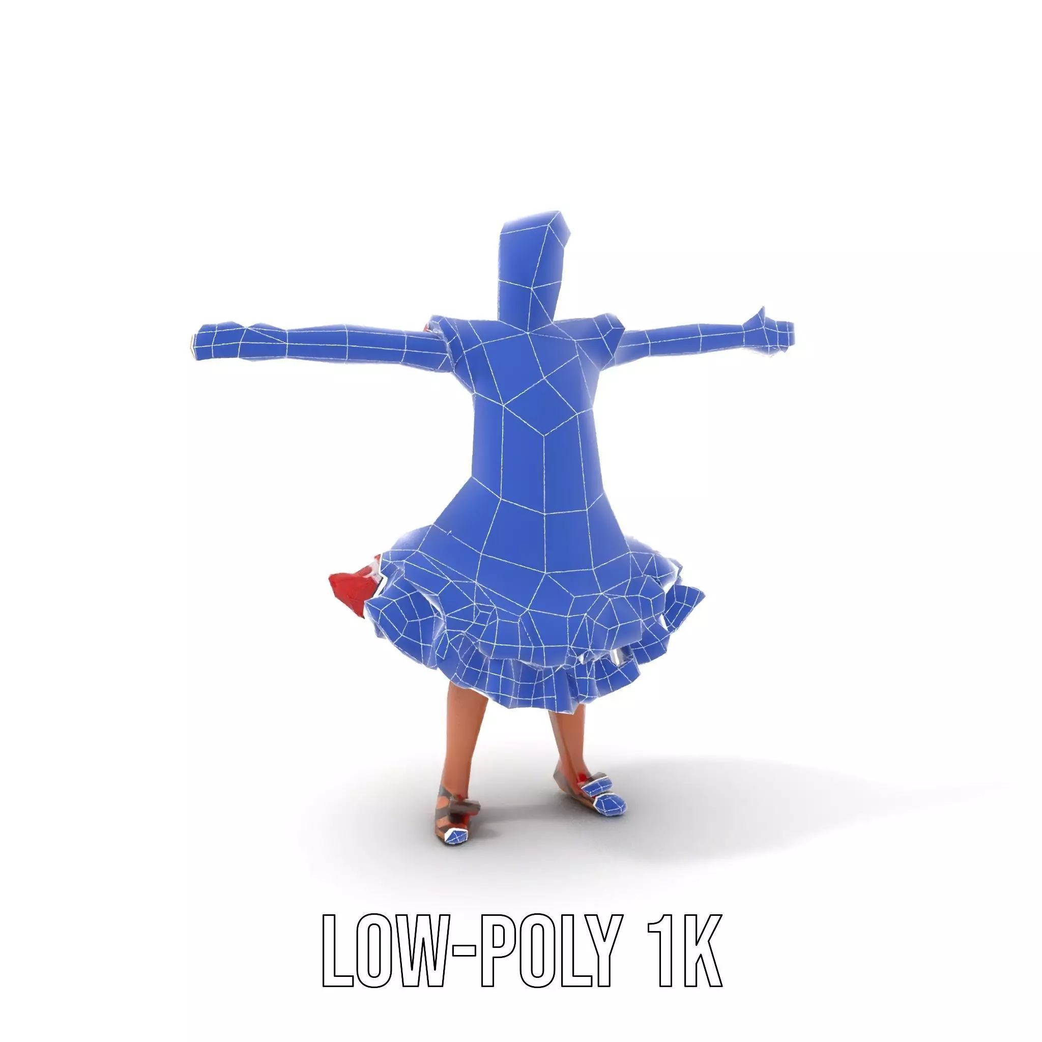 Colorful Folk Dress model pack Low-poly 3D model_12