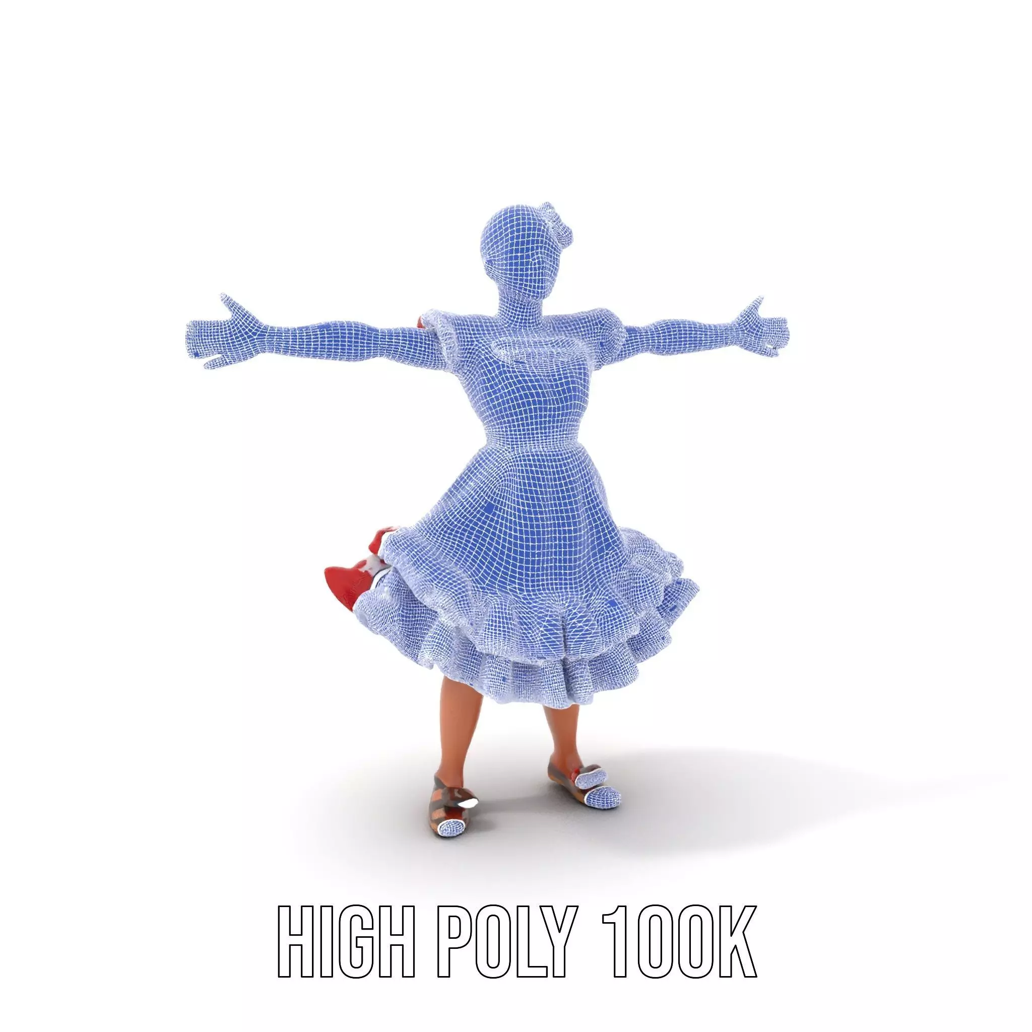 Colorful Folk Dress model pack Low-poly 3D model_4