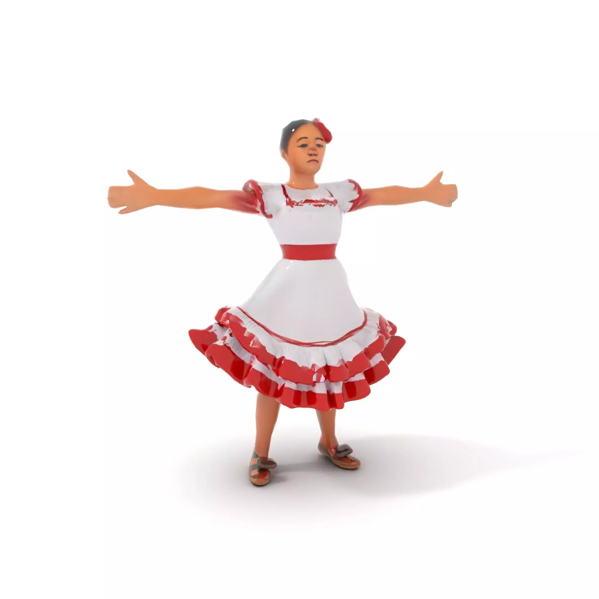 Colorful Folk Dress model pack Low-poly 3D model_6