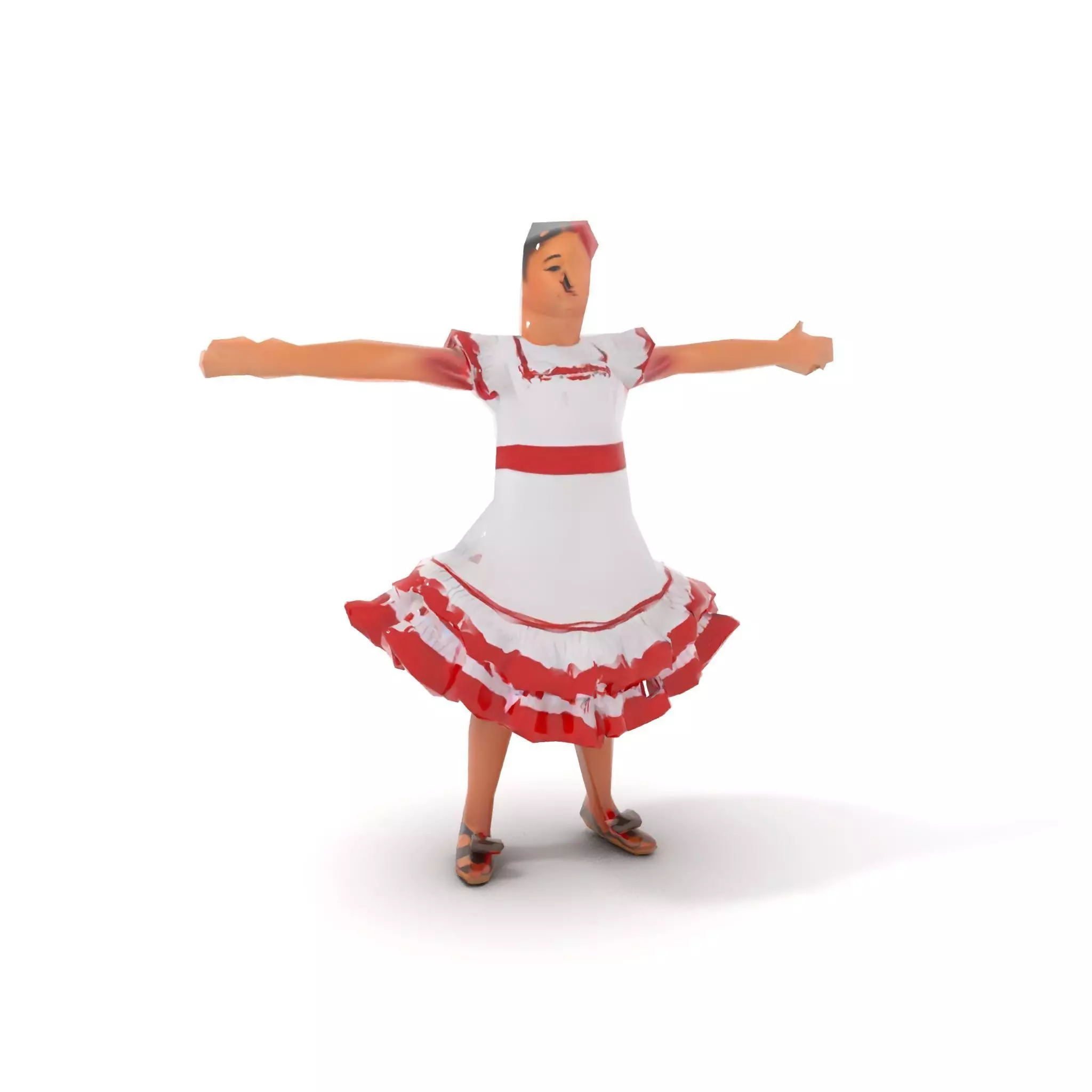 Colorful Folk Dress model pack Low-poly 3D model_7