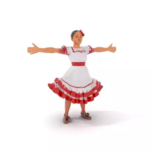 Colorful Folk Dress model pack Low-poly 3D model