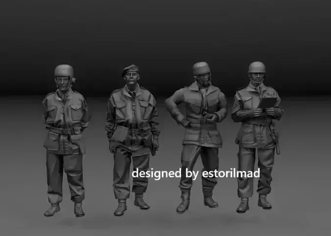 WW2 PACK OF 4 BRITISH PILOTS HORSA GLIDER