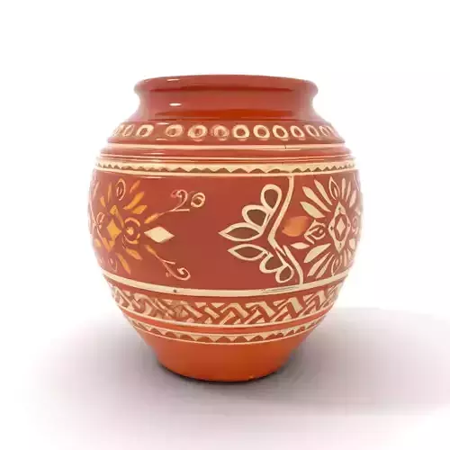 Decorative Terracotta Pot model pack Low-poly 3D model
