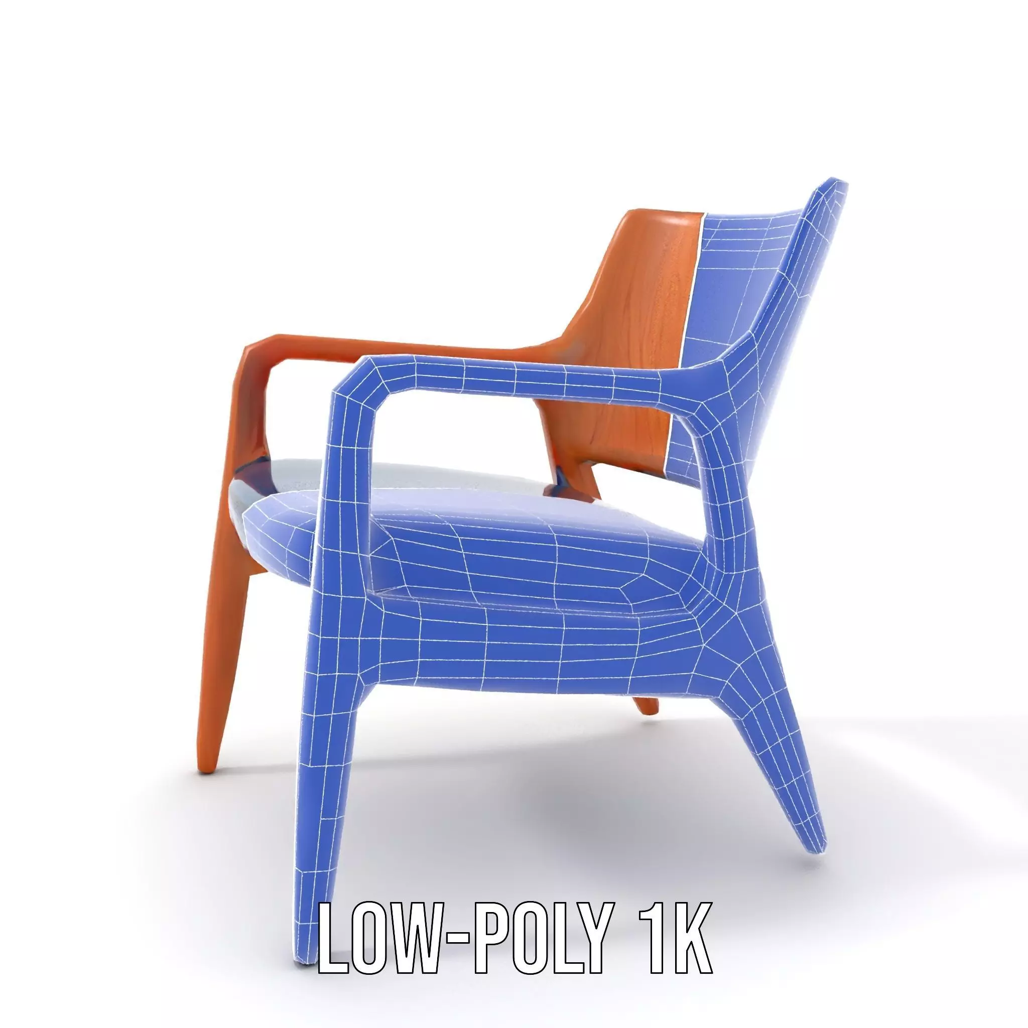 Contemporary Wooden Chair model pack Low-poly 3D model_20