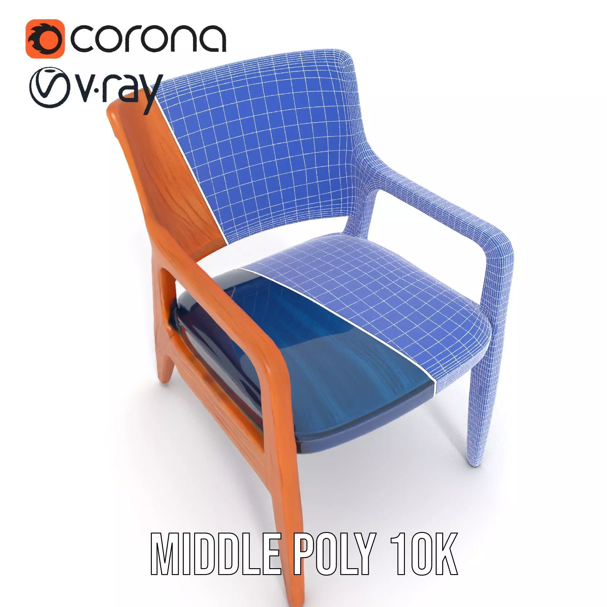 Contemporary Wooden Chair model pack Low-poly 3D model_19