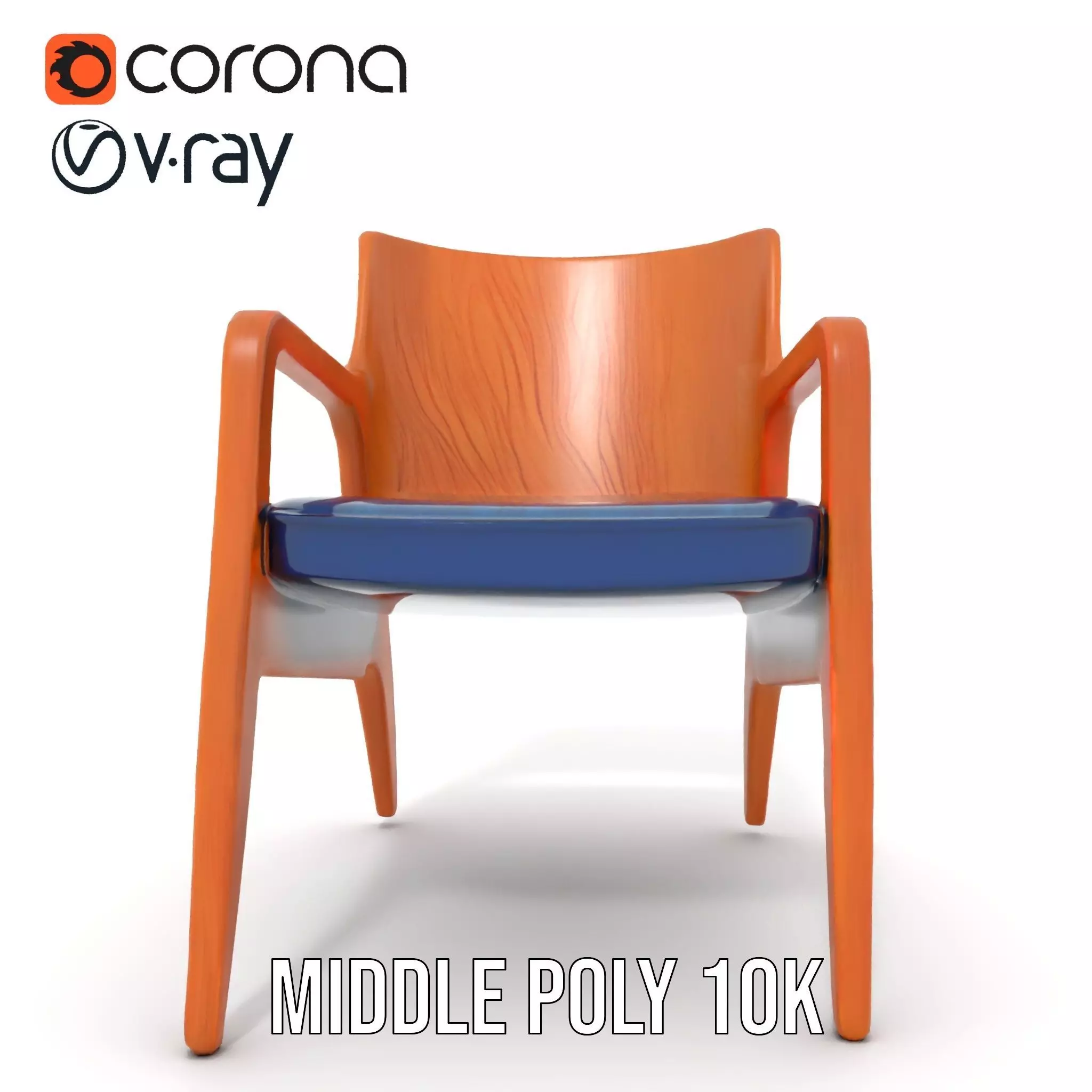 Contemporary Wooden Chair model pack Low-poly 3D model_16