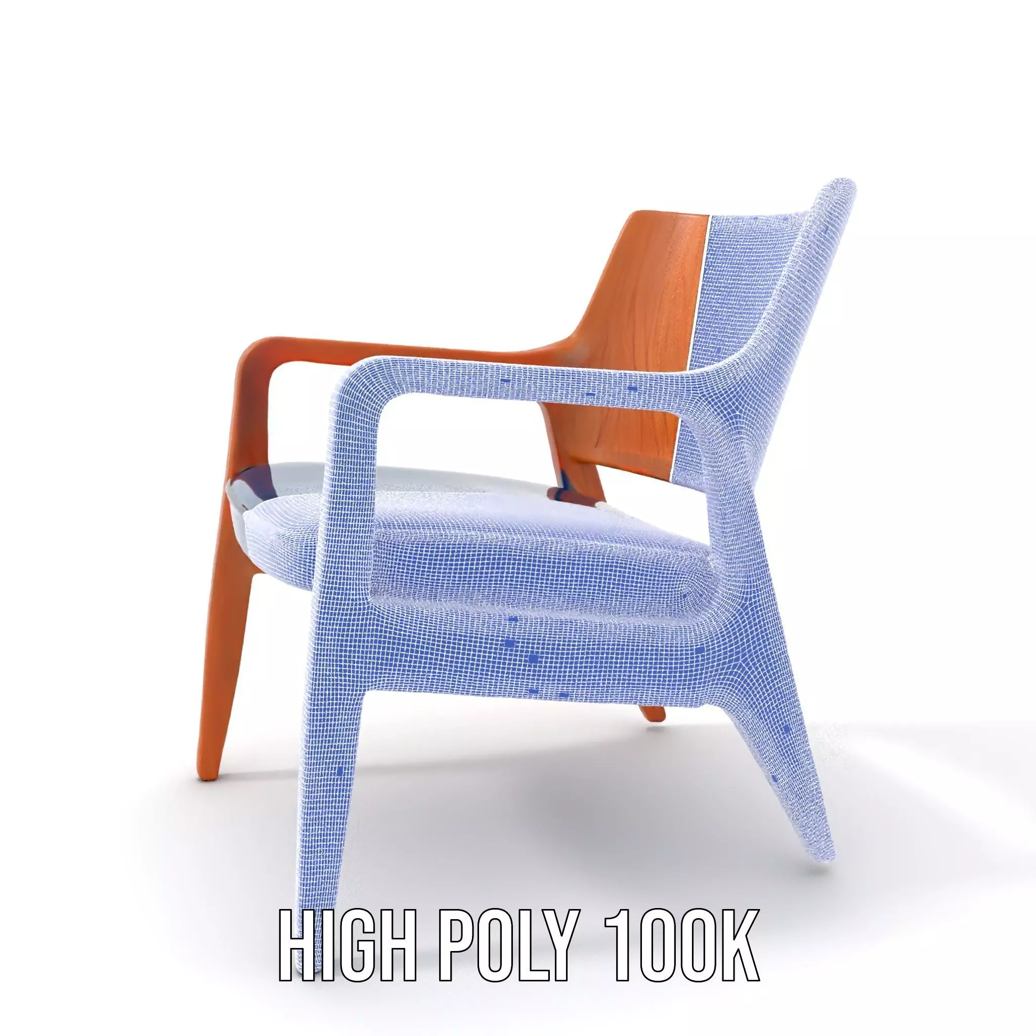 Contemporary Wooden Chair model pack Low-poly 3D model_4