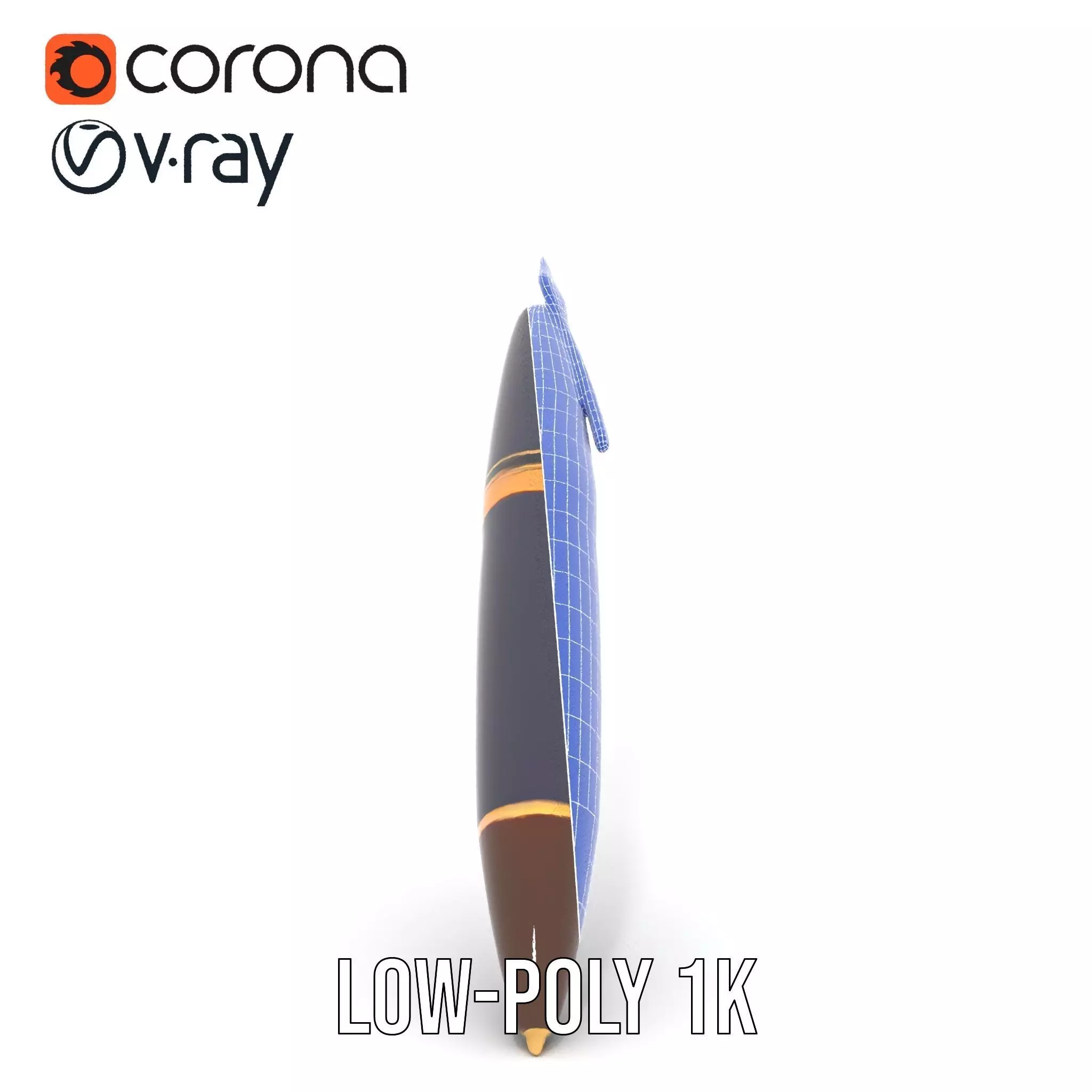 Elegant GoldTipped Pen model pack Low-poly 3D model_25