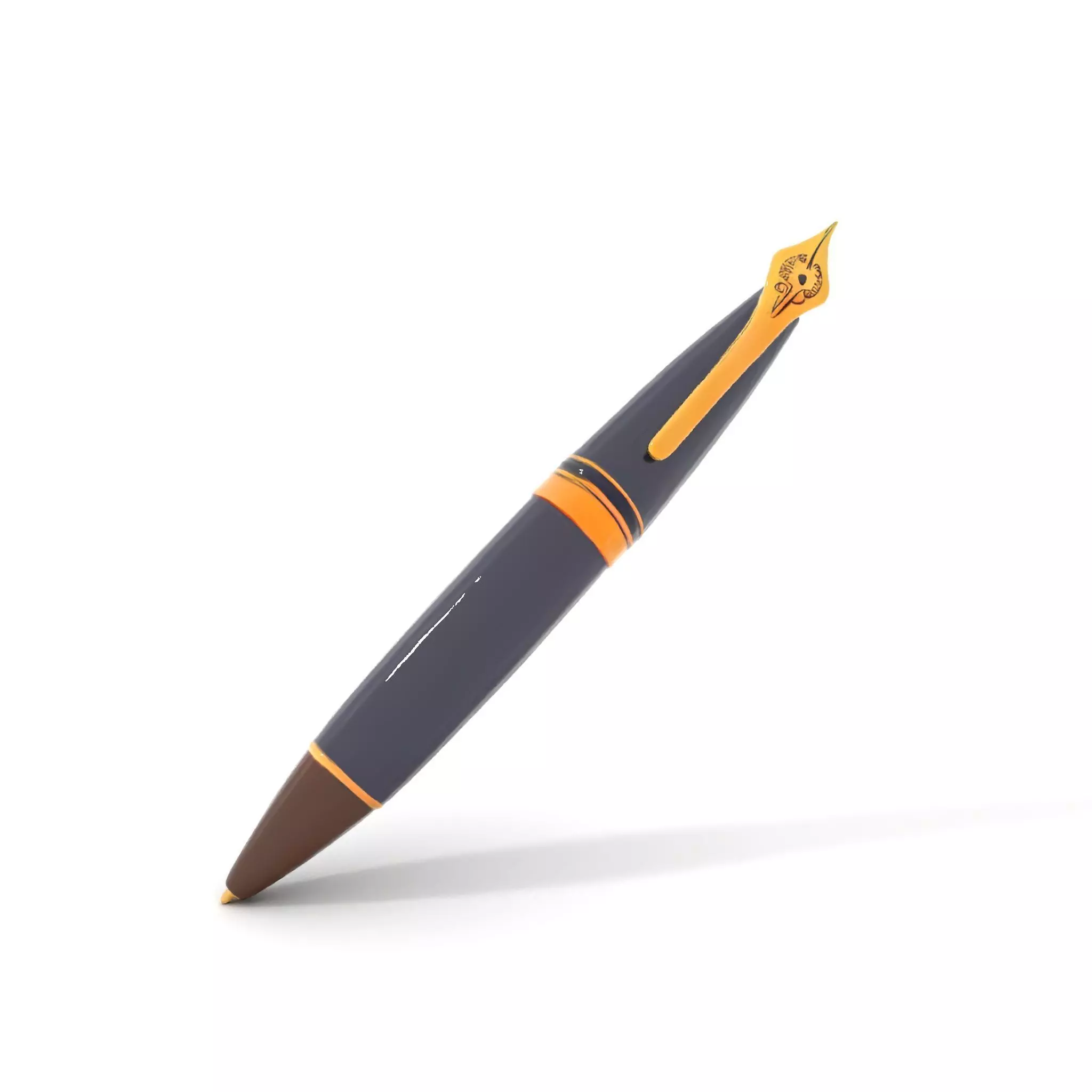 Elegant GoldTipped Pen model pack Low-poly 3D model_0