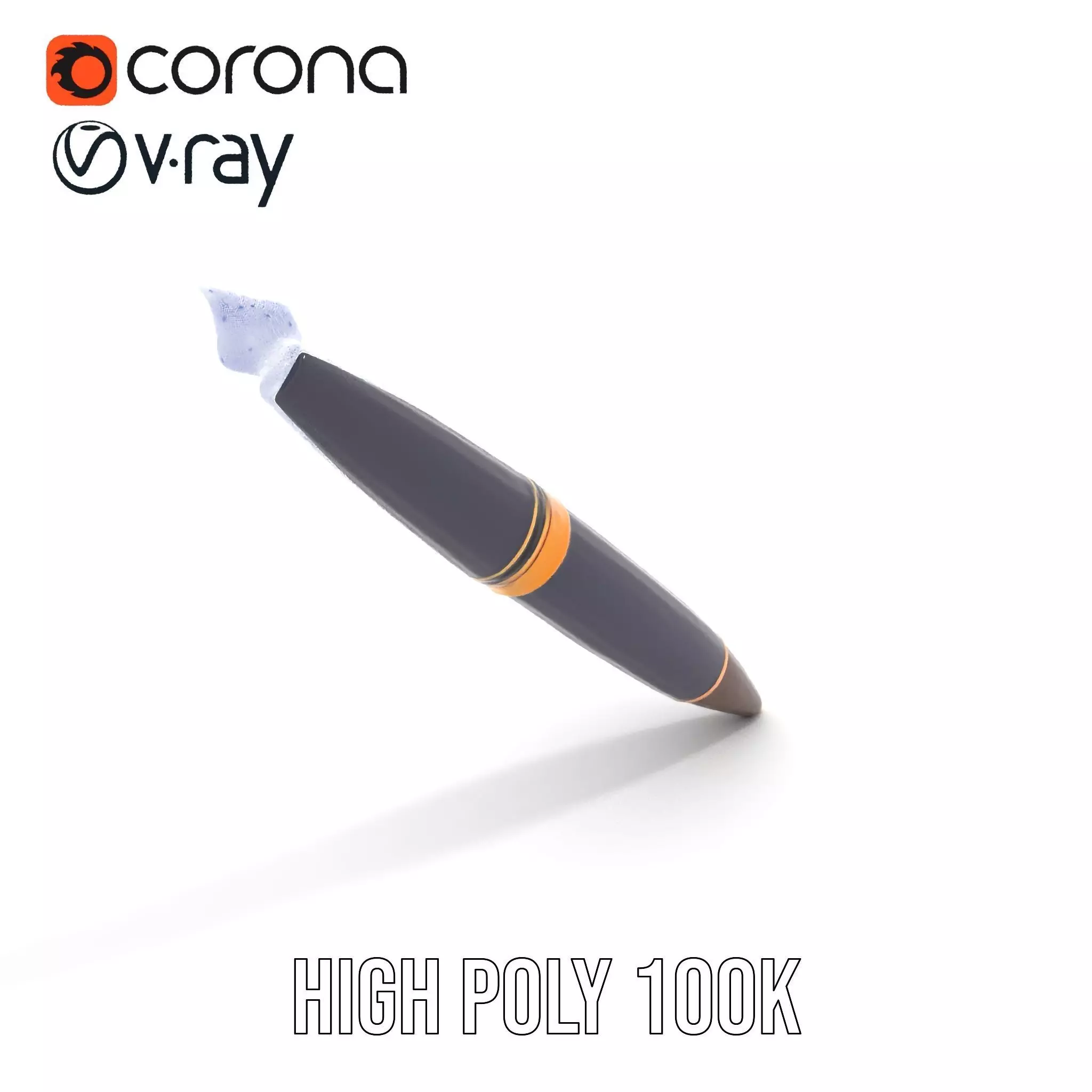 Elegant GoldTipped Pen model pack Low-poly 3D model_29